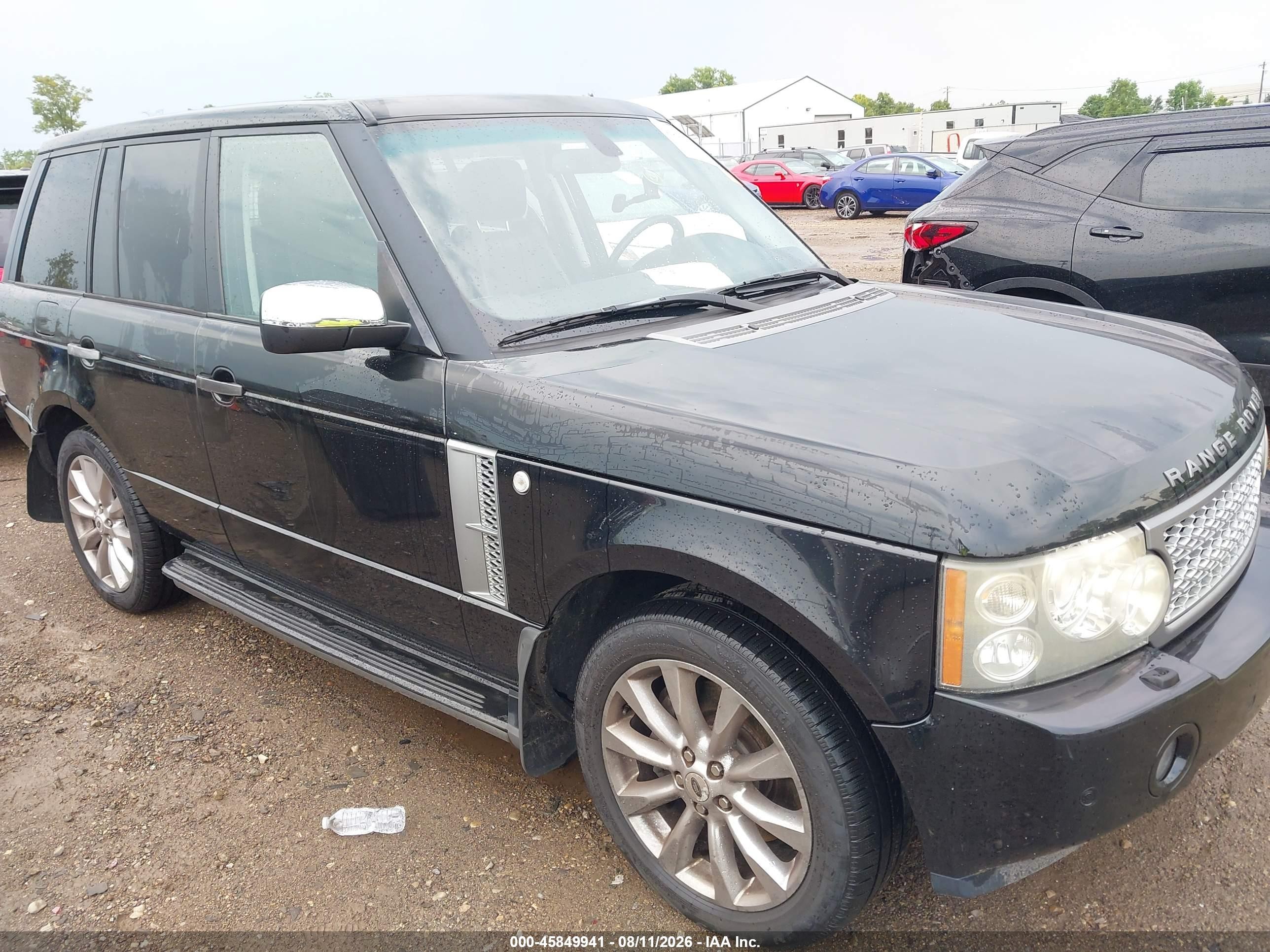 2008 Land Rover Range Rover Supercharged Черный vin: SALMF13478A295147