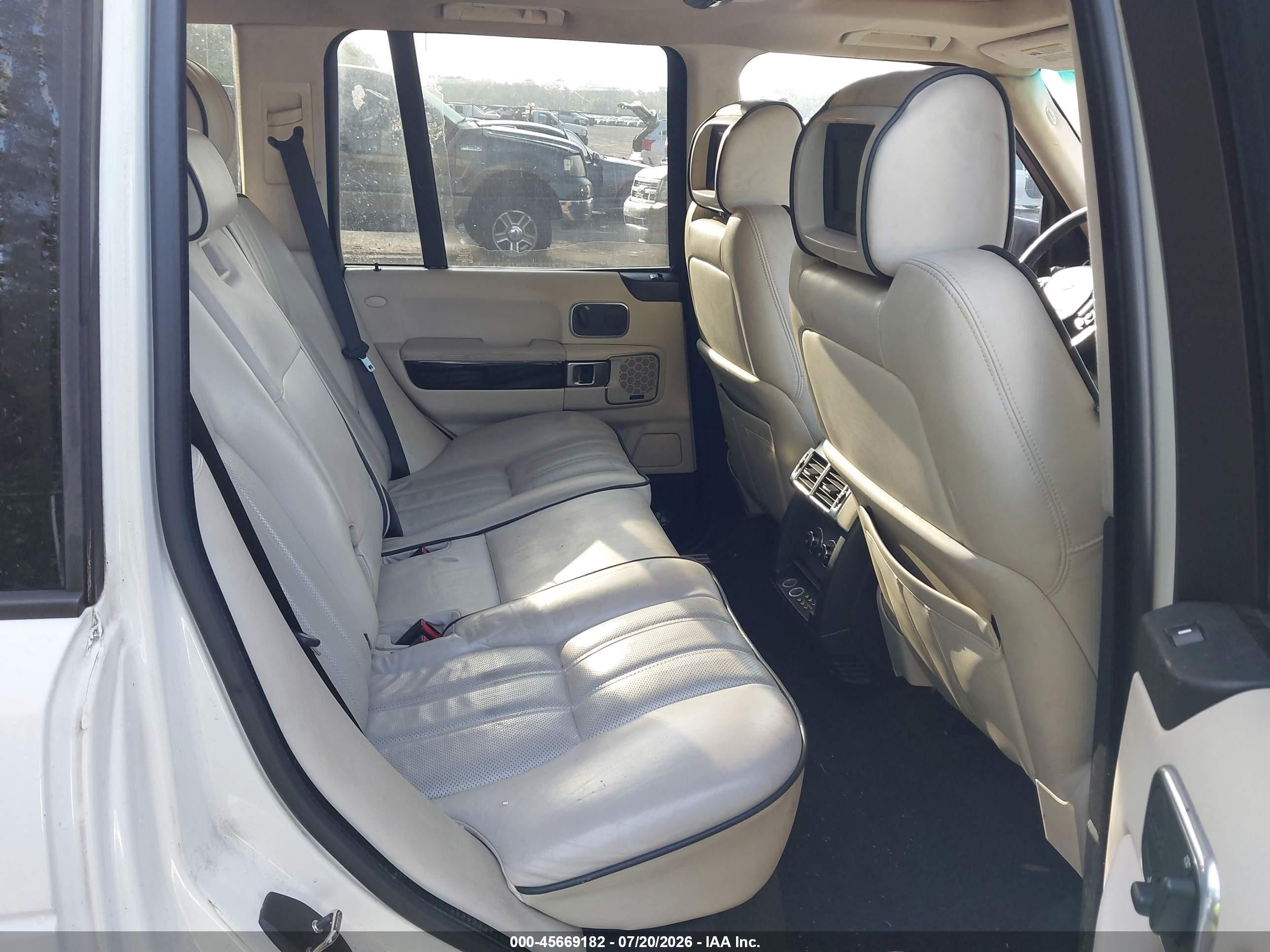 2008 Land Rover Range Rover Supercharged White vin: SALMF134X8A267651
