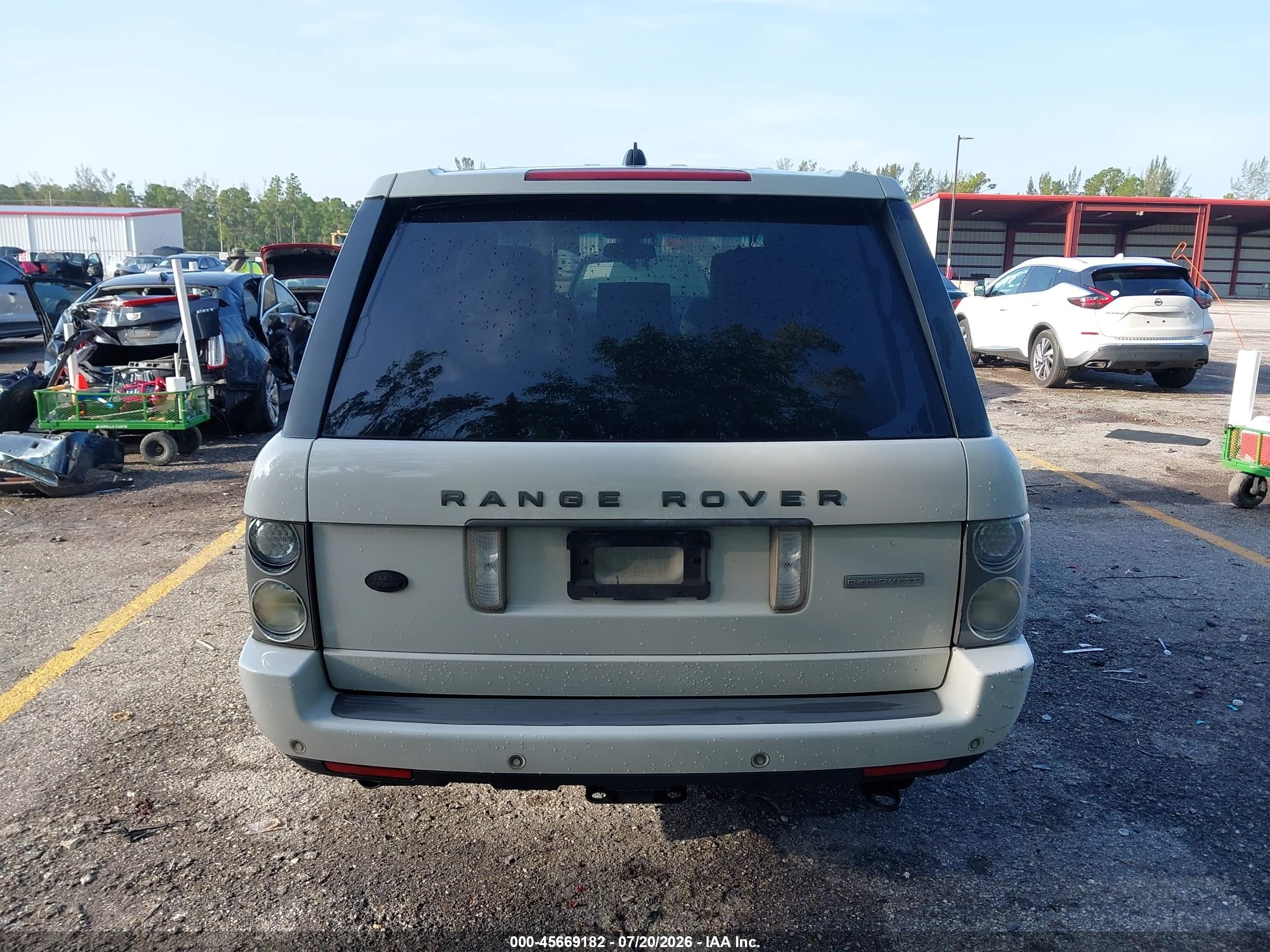 2008 Land Rover Range Rover Supercharged White vin: SALMF134X8A267651