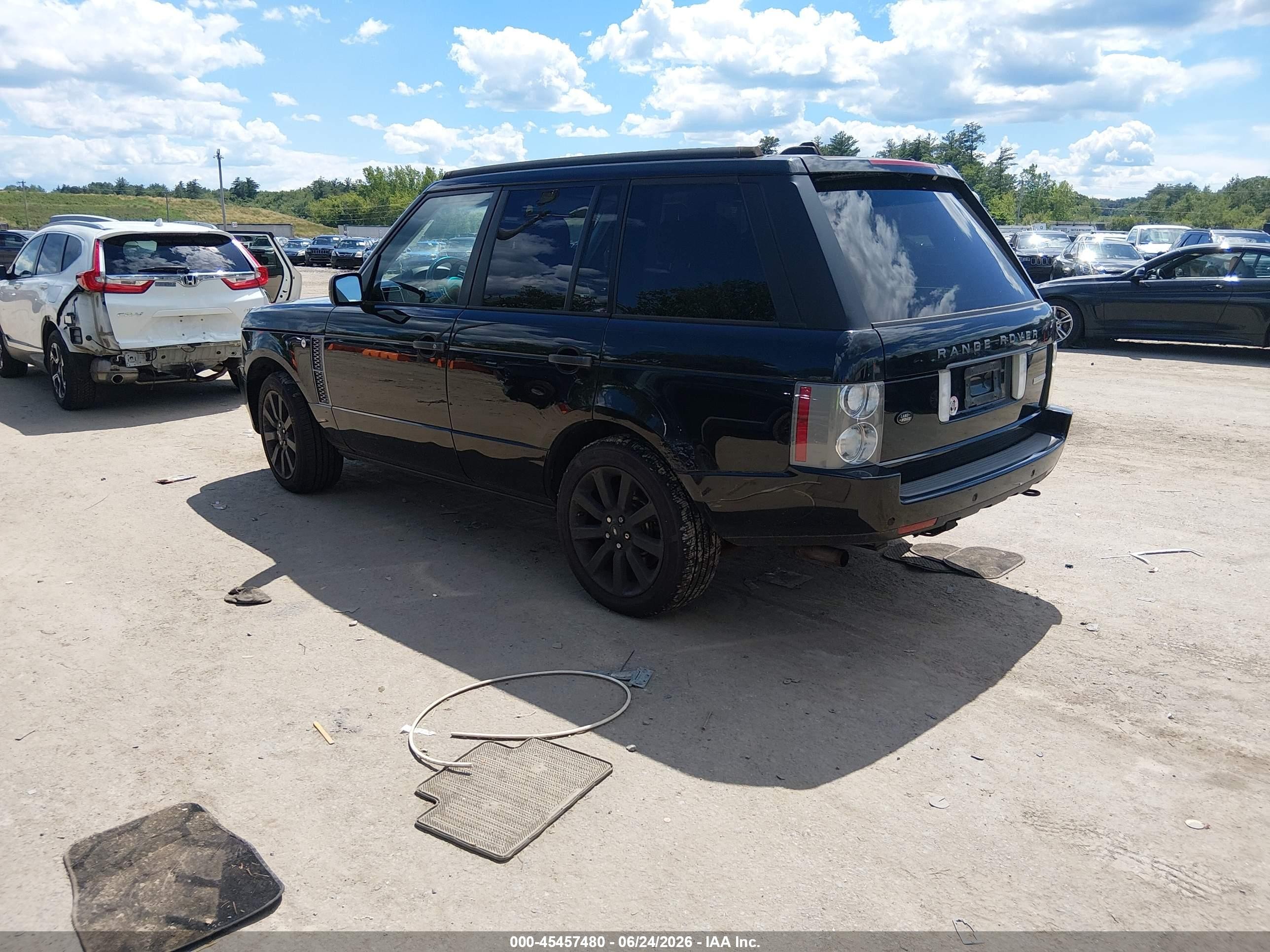 2008 Land Rover Range Rover Supercharged Black vin: SALMF134X8A276589