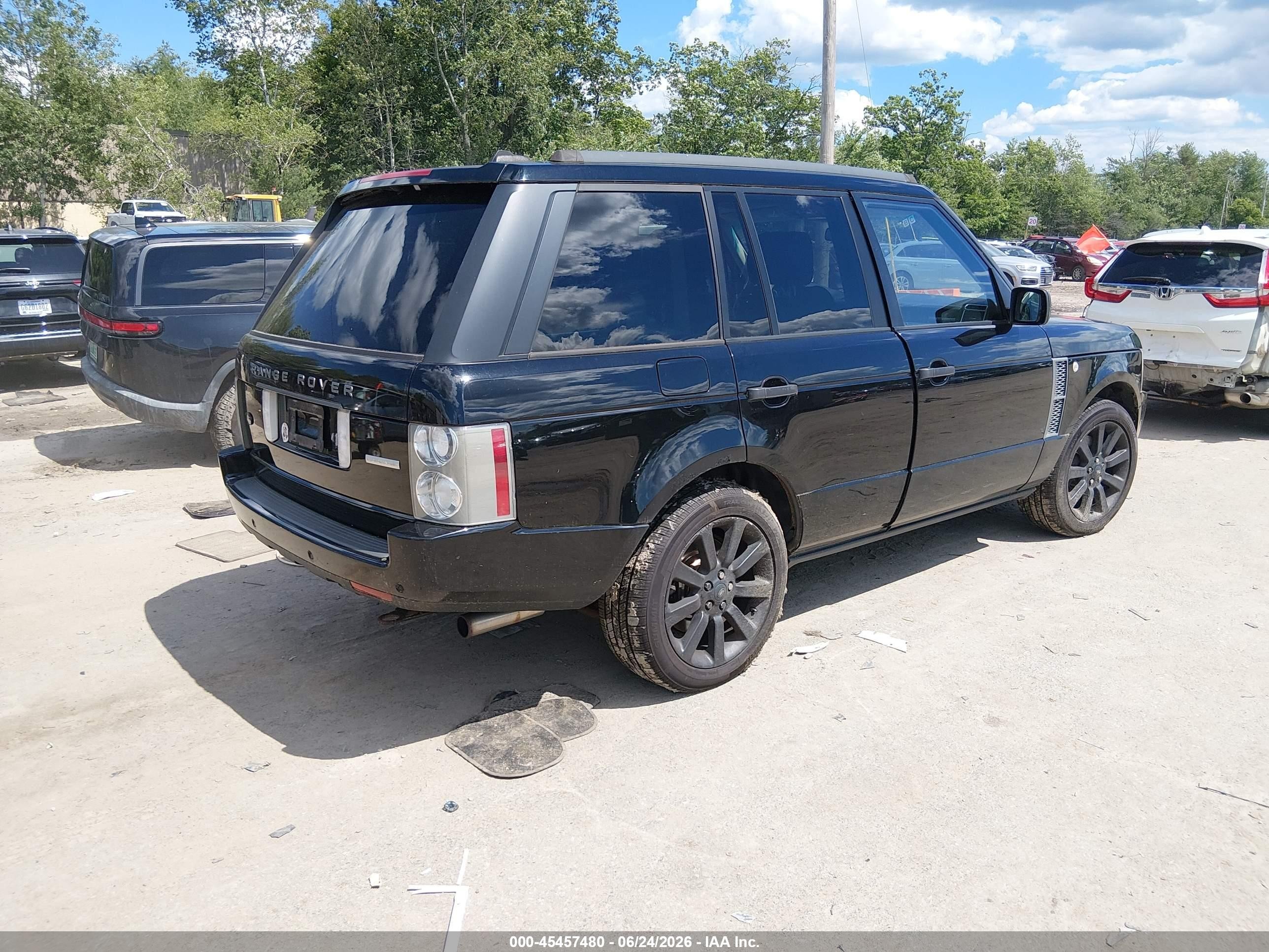 2008 Land Rover Range Rover Supercharged Black vin: SALMF134X8A276589