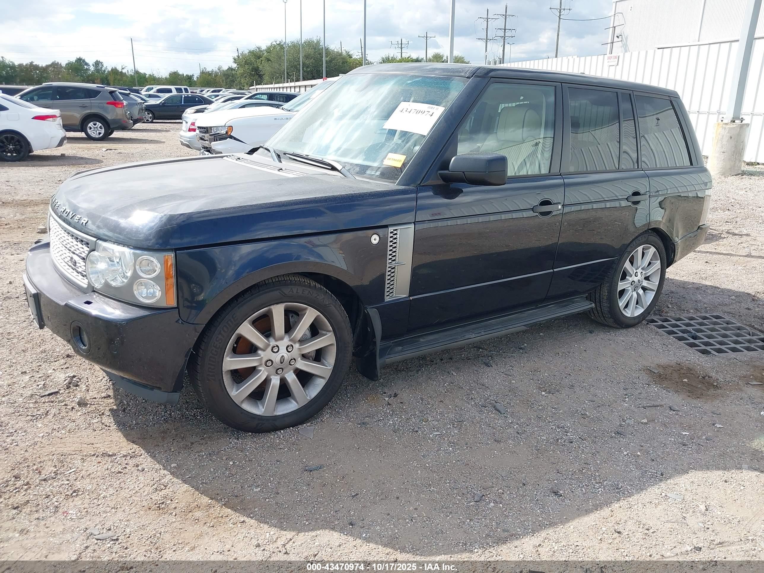 2008 Land Rover Range Rover Supercharged Black vin: SALMF134X8A292937