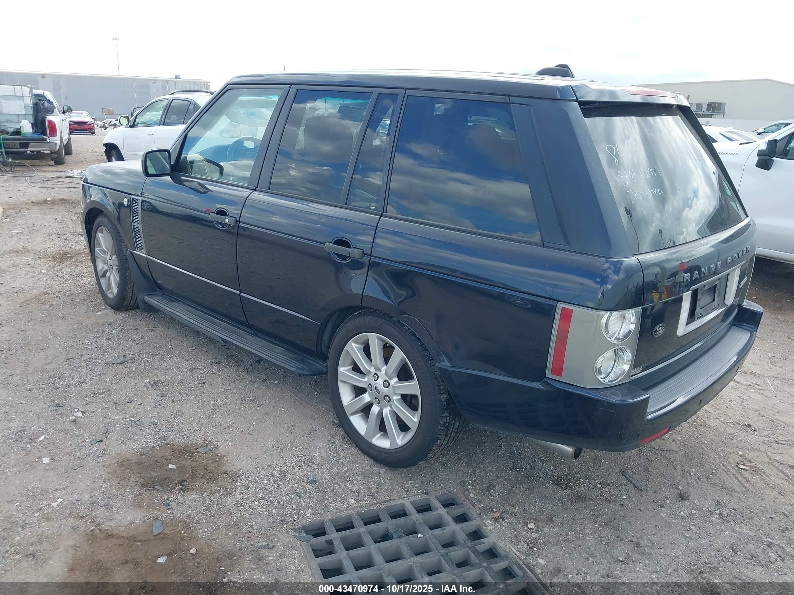 2008 Land Rover Range Rover Supercharged Black vin: SALMF134X8A292937
