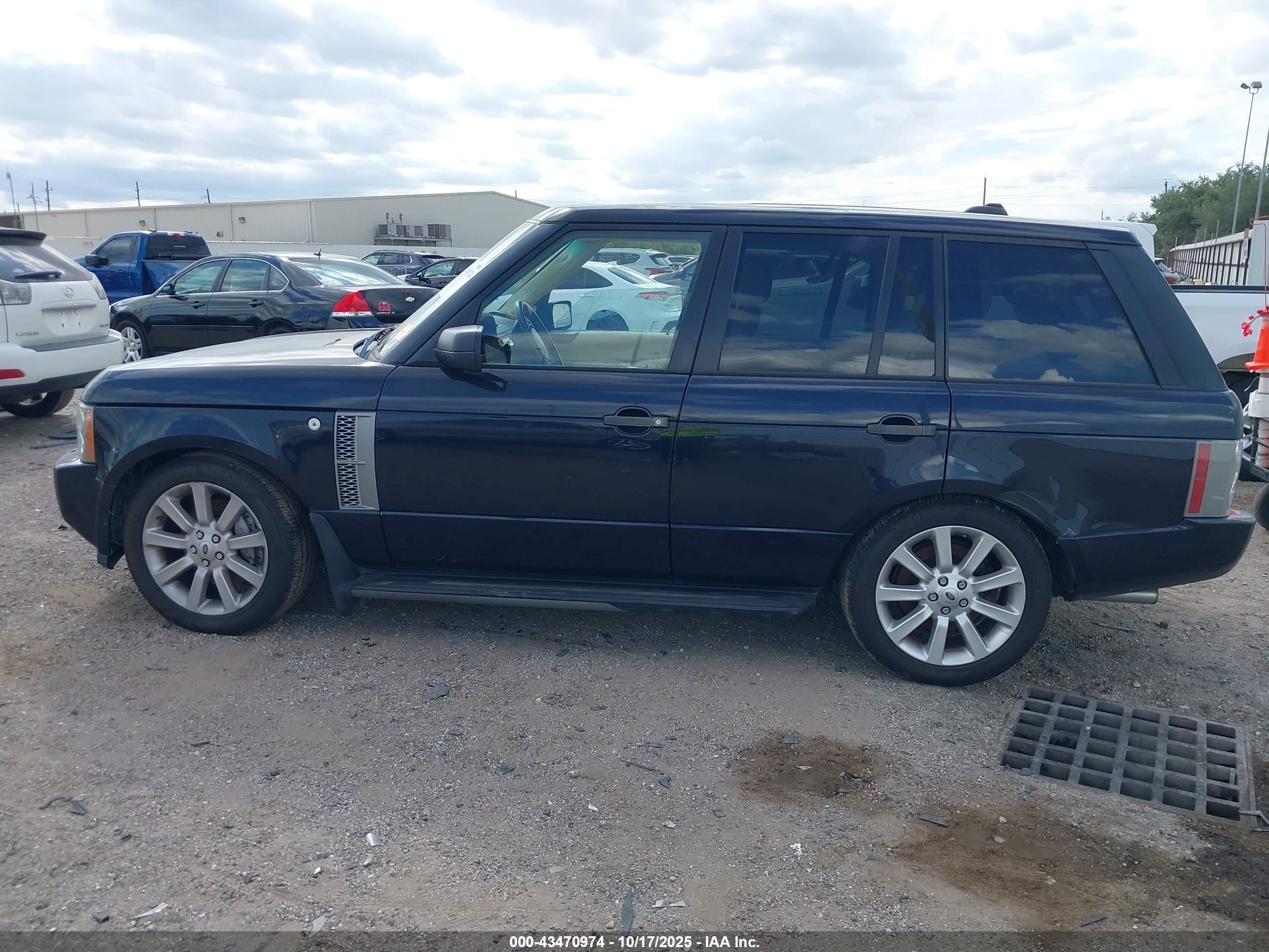 2008 Land Rover Range Rover Supercharged Black vin: SALMF134X8A292937