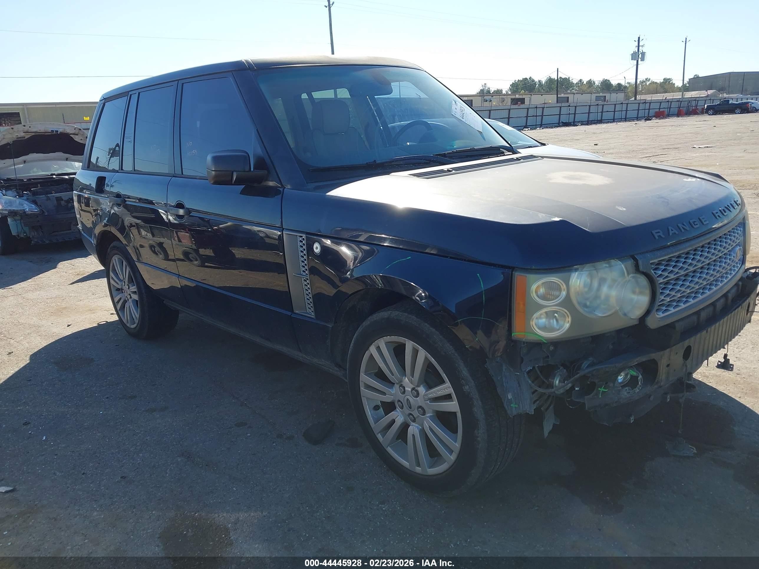 2008 Land Rover Range Rover Hse Black vin: SALMF15438A272476