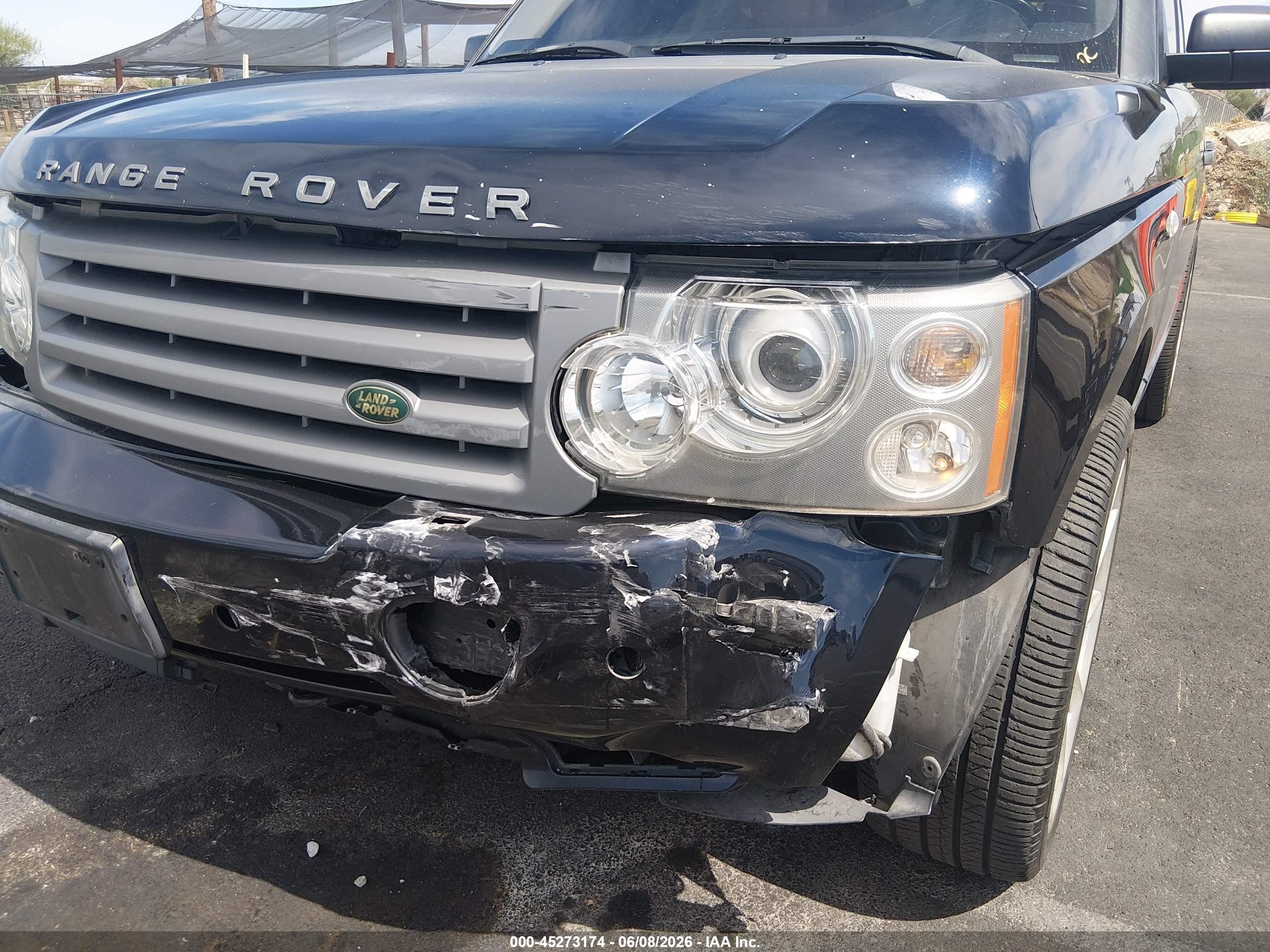 2008 Land Rover Range Rover Hse Blue vin: SALMF15438A288077
