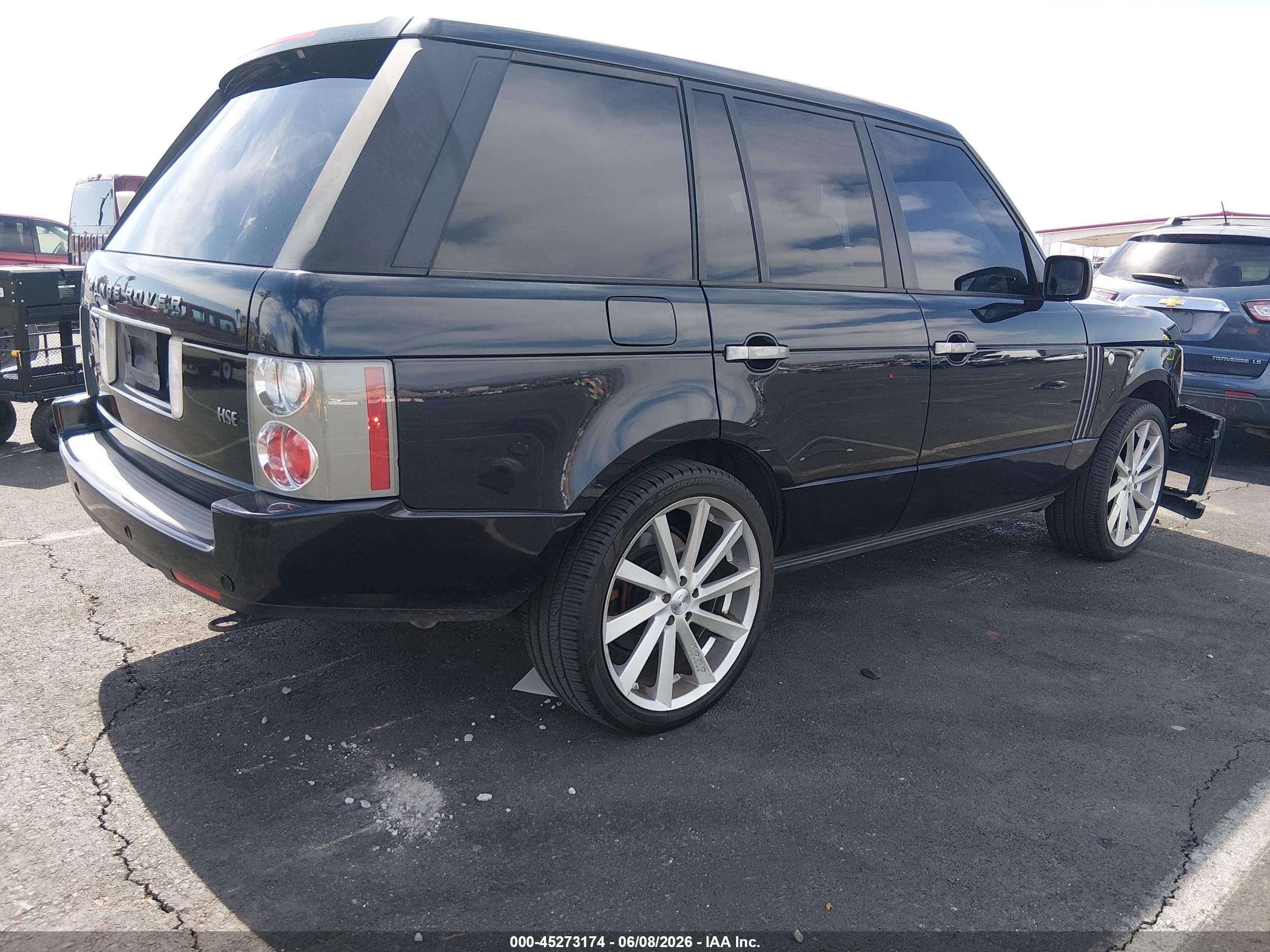 2008 Land Rover Range Rover Hse Blue vin: SALMF15438A288077