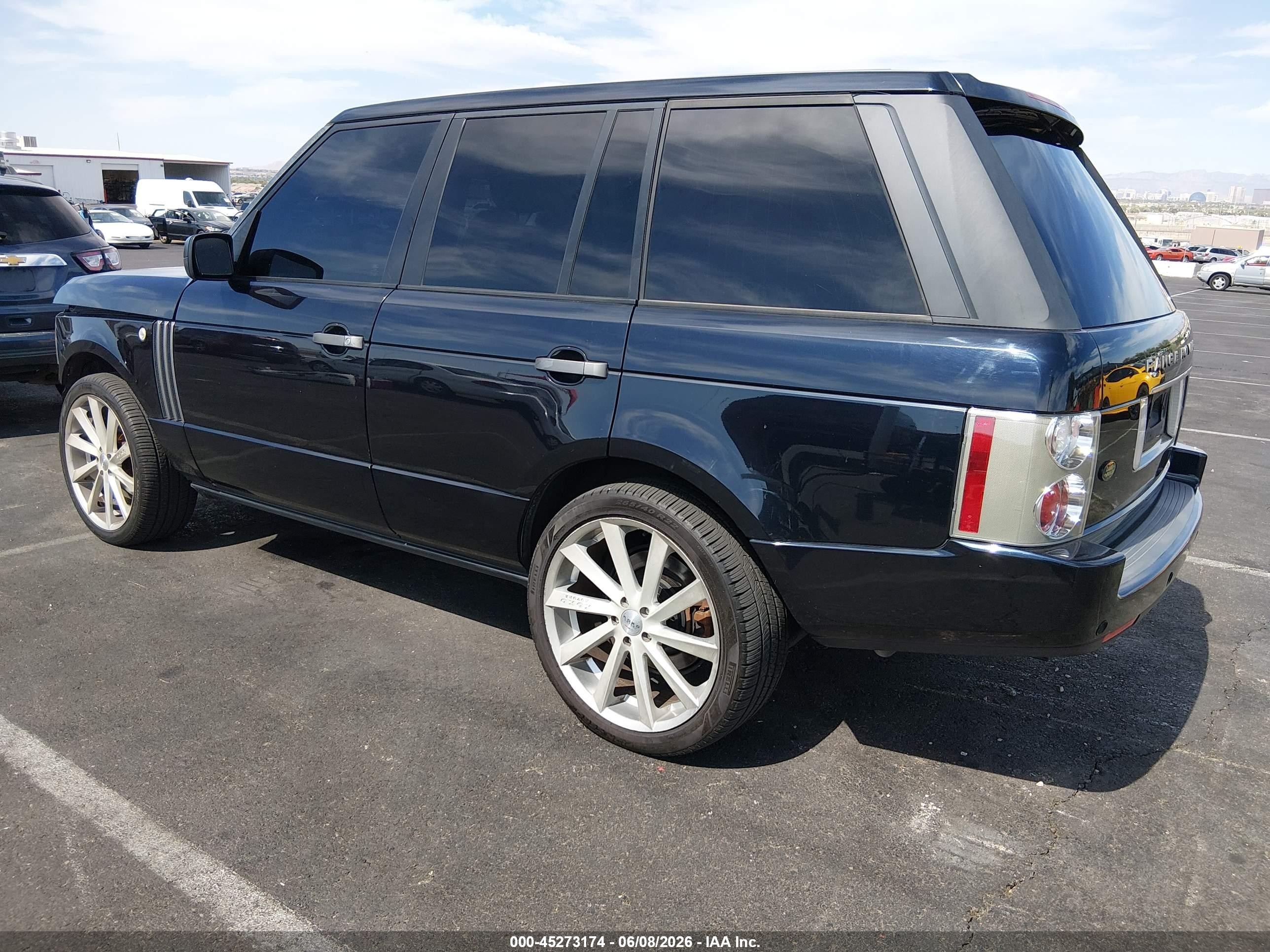 2008 Land Rover Range Rover Hse Blue vin: SALMF15438A288077