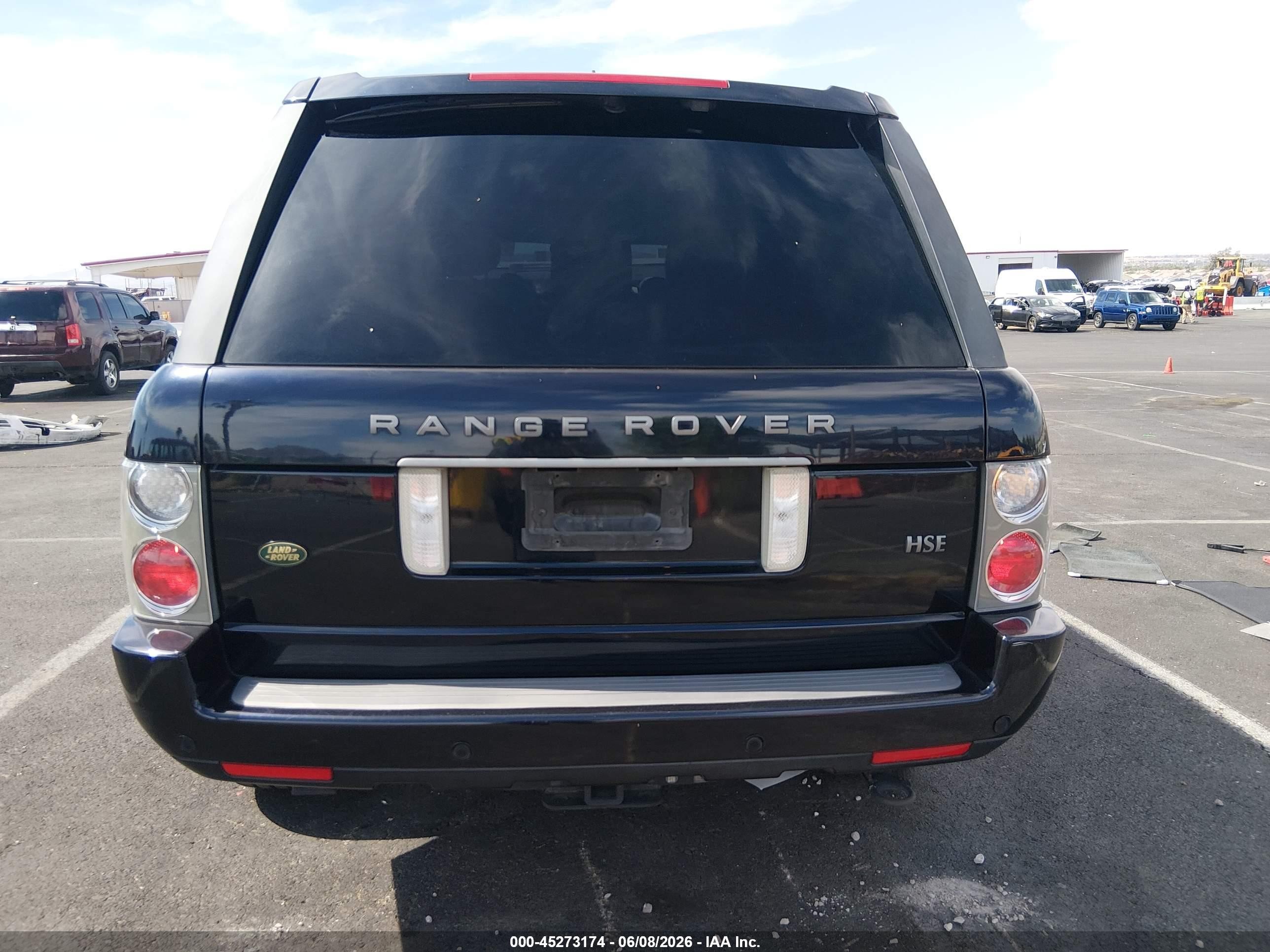 2008 Land Rover Range Rover Hse Blue vin: SALMF15438A288077