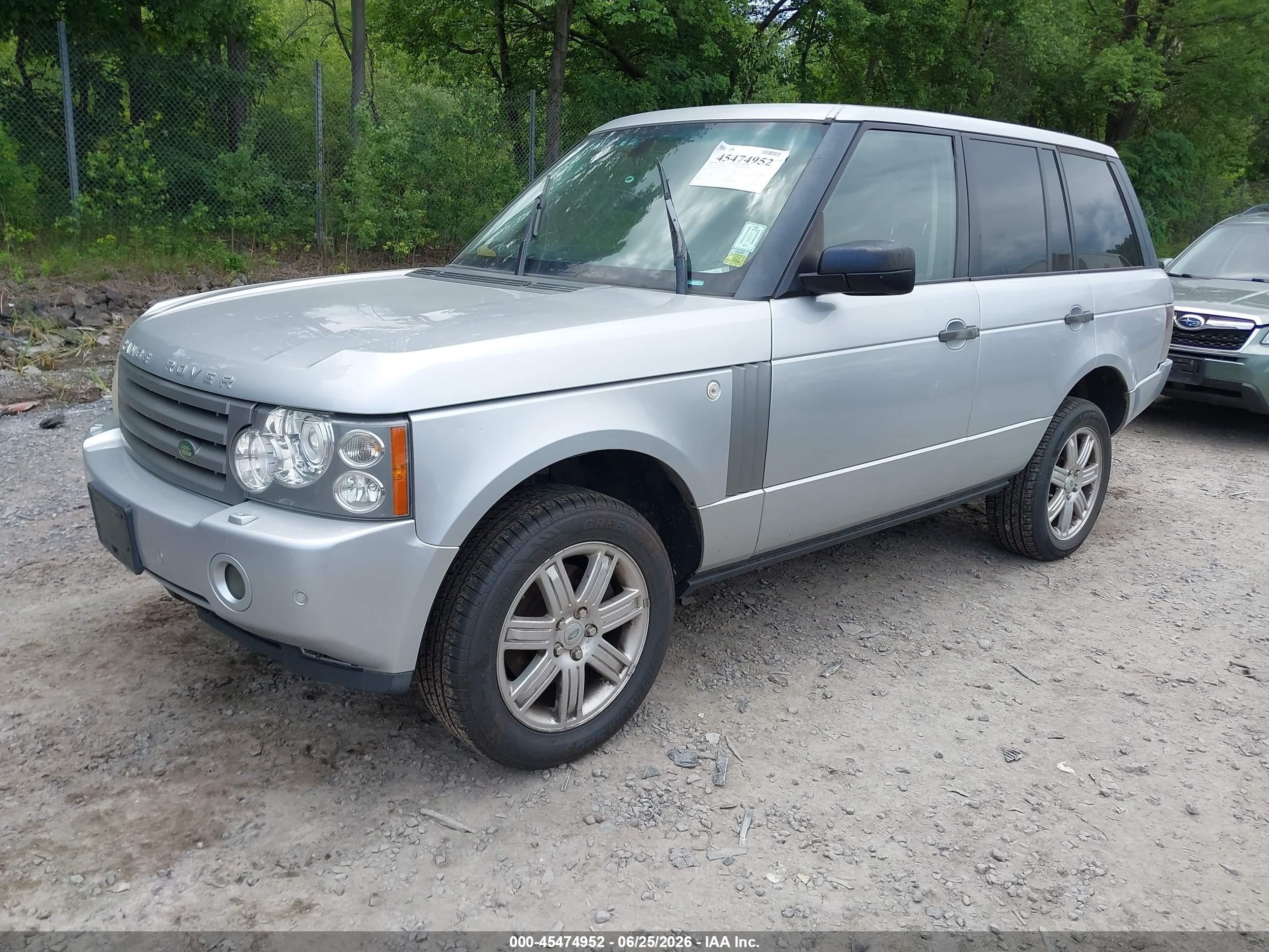 2008 Land Rover Range Rover Hse Silver vin: SALMF15448A272227