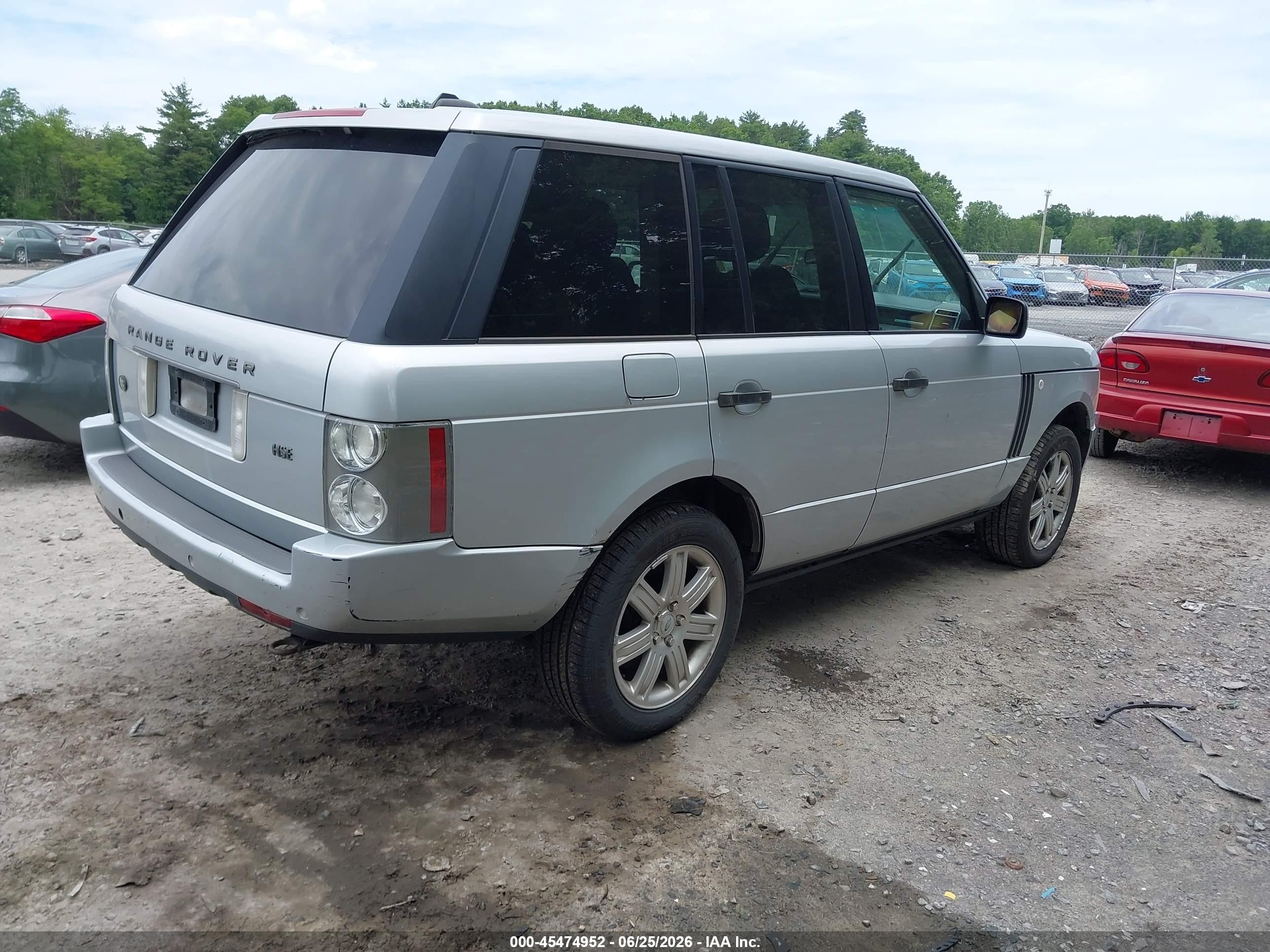 2008 Land Rover Range Rover Hse Silver vin: SALMF15448A272227