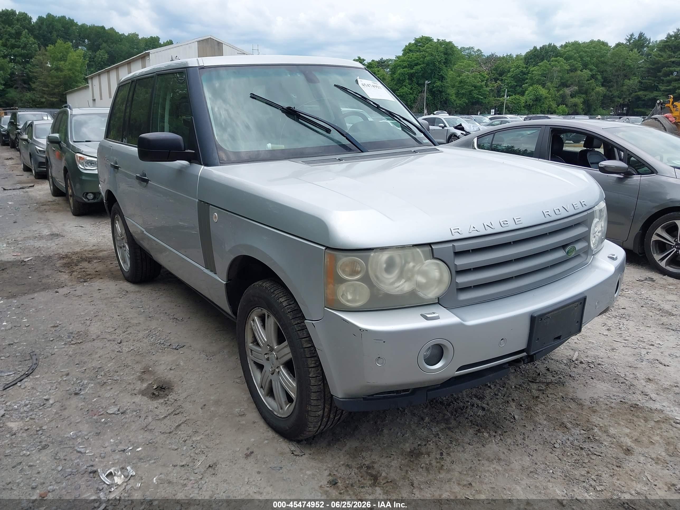 2008 Land Rover Range Rover Hse Silver vin: SALMF15448A272227