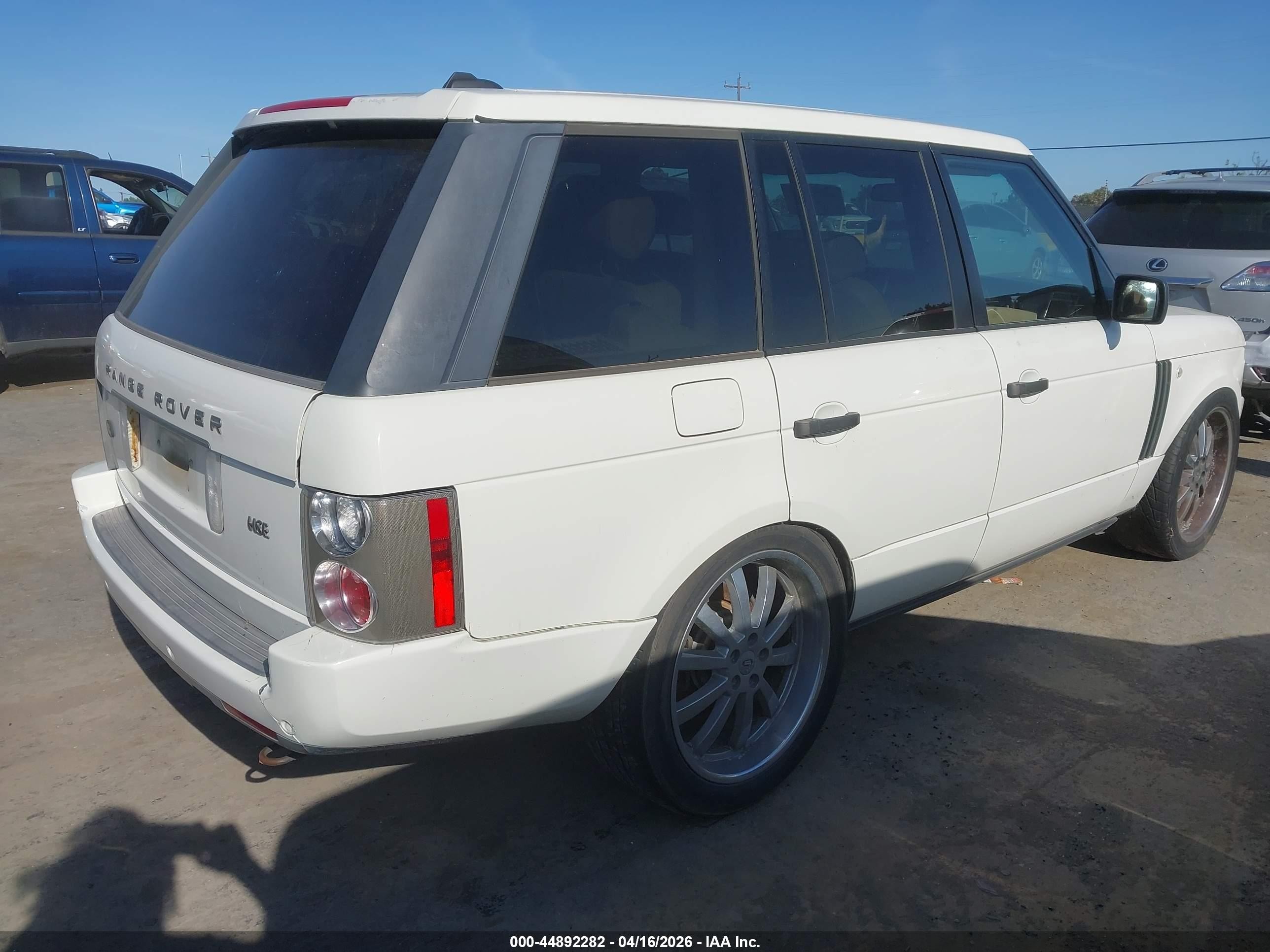 2006 Land Rover Range Rover Hse White vin: SALMF15496A217270