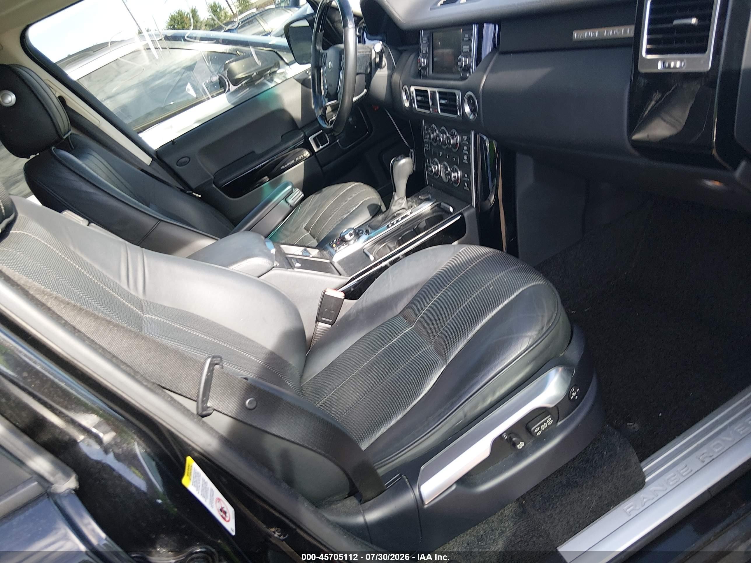 2012 Land Rover Range Rover Hse Black vin: SALMF1D41CA388527