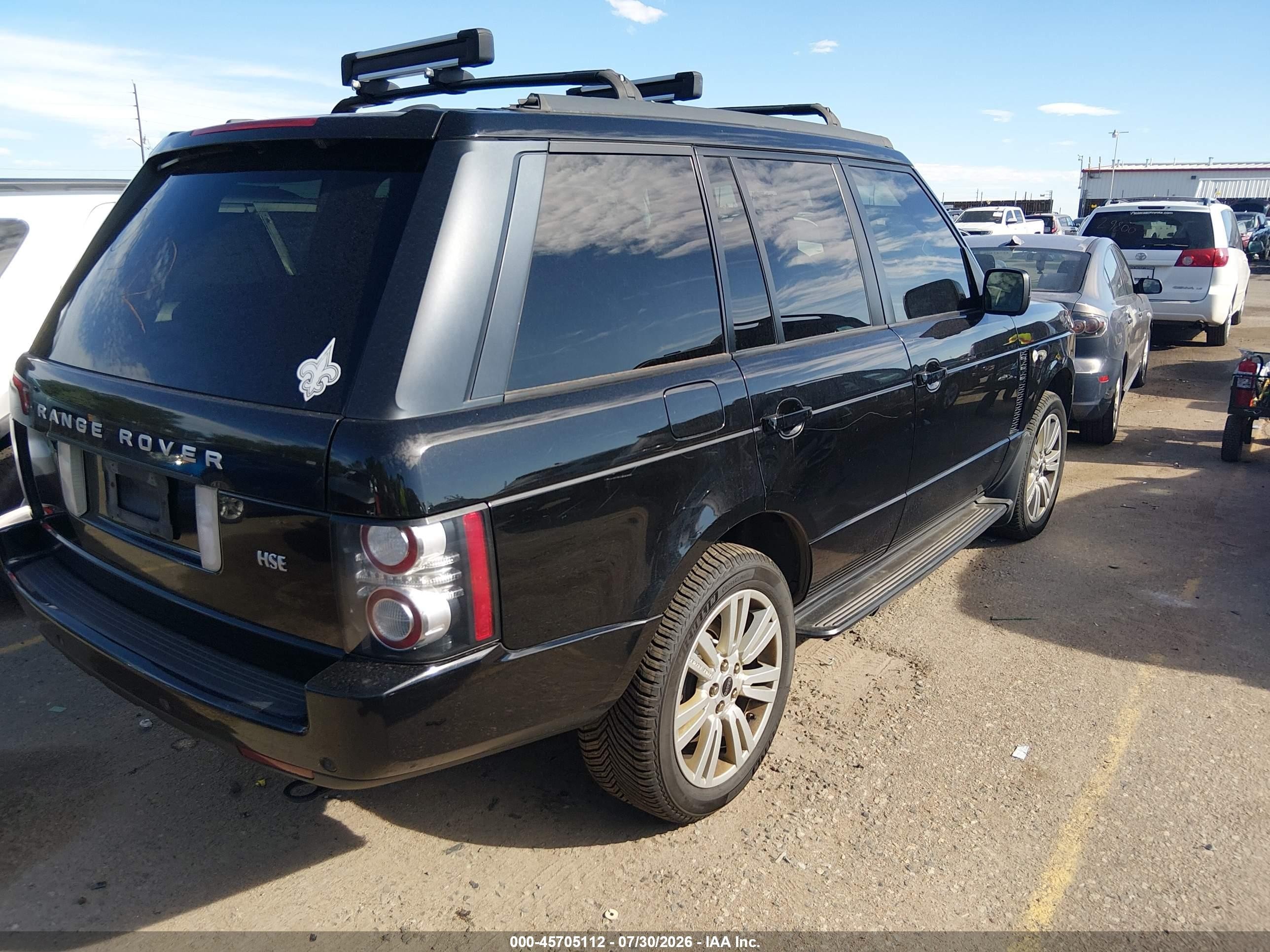2012 Land Rover Range Rover Hse Black vin: SALMF1D41CA388527
