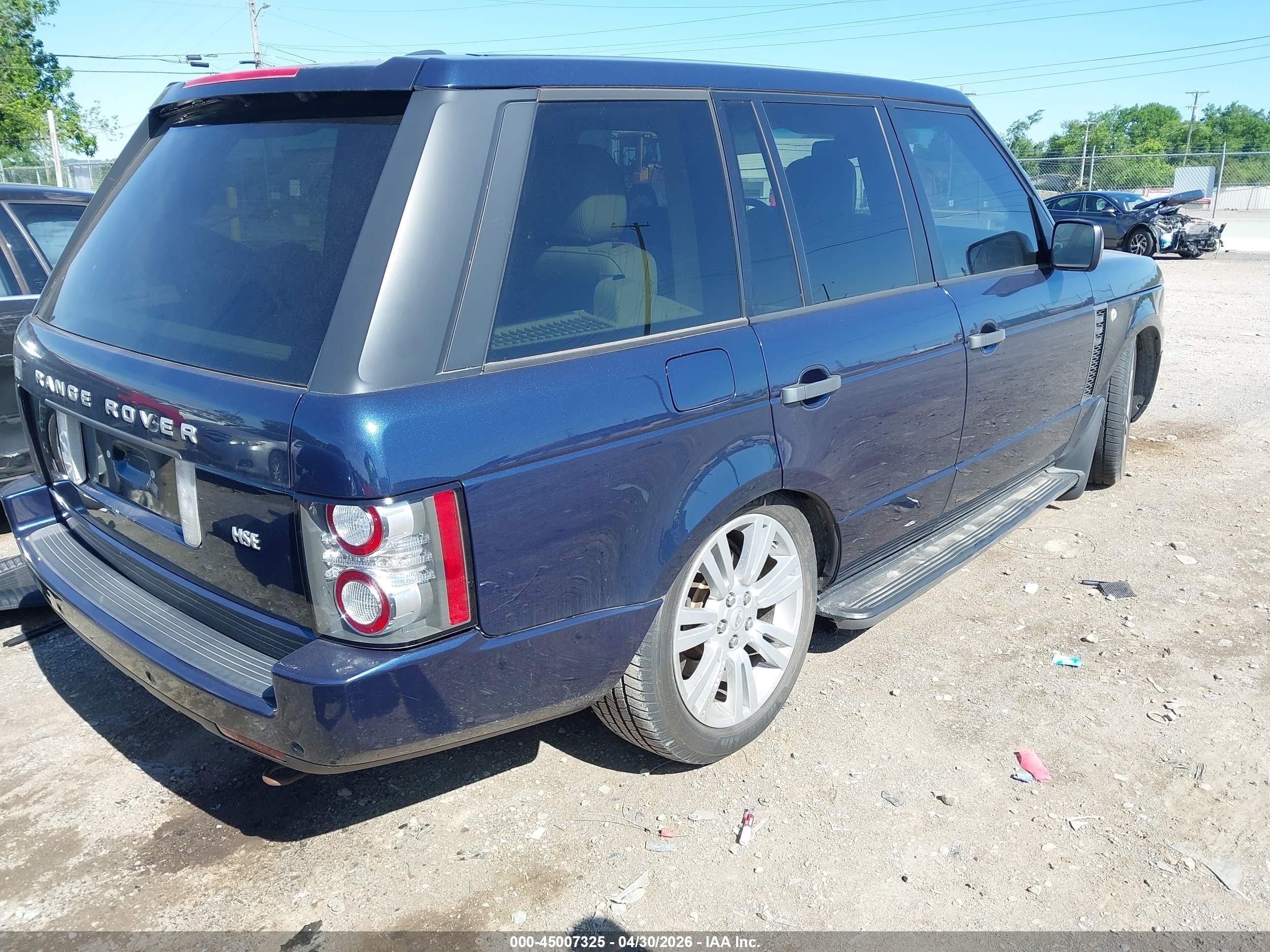 2011 Land Rover Range Rover Hse Blue vin: SALMF1D42BA345555