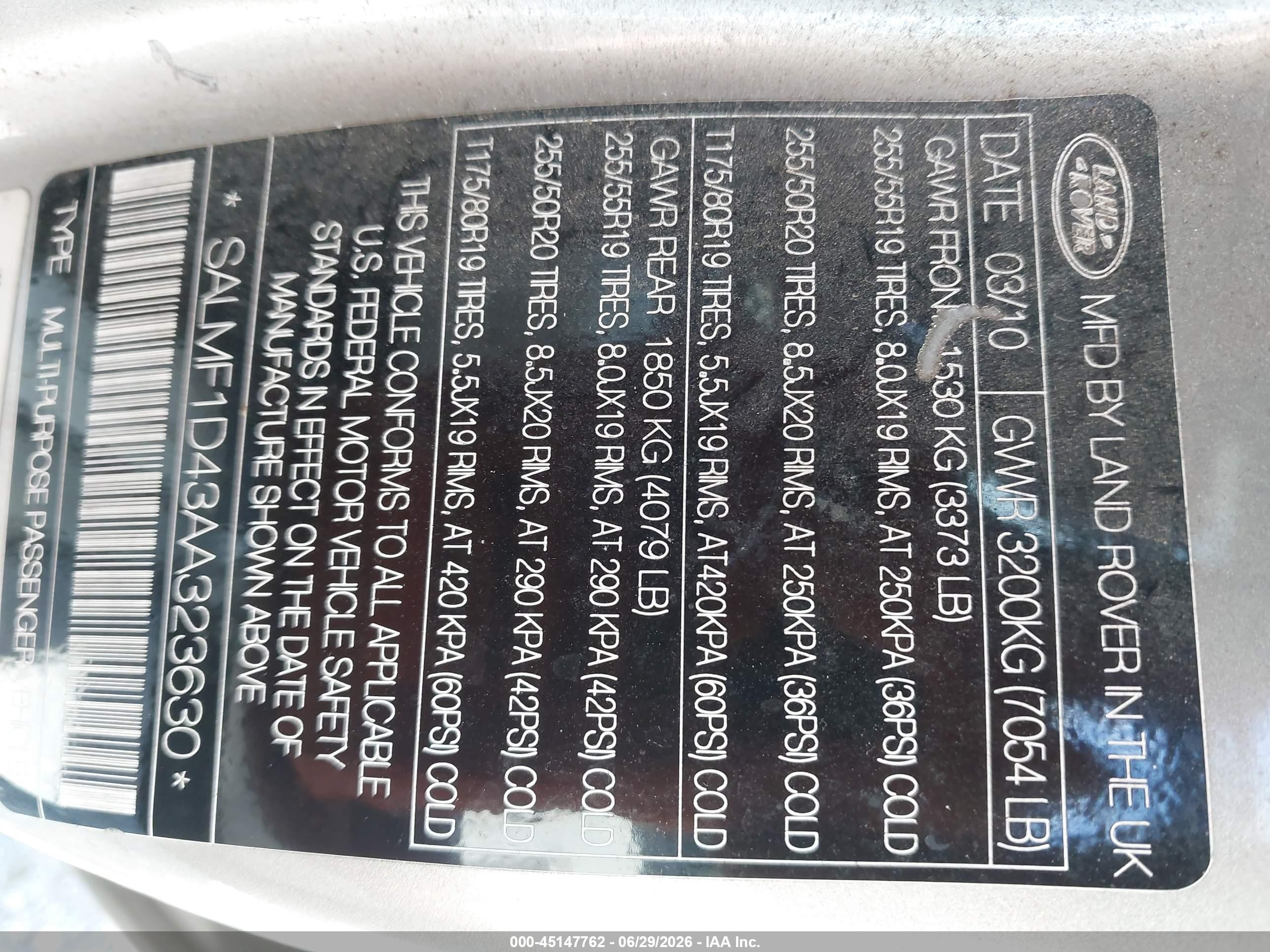 2010 Land Rover Range Rover Hse Серебряный vin: SALMF1D43AA323630
