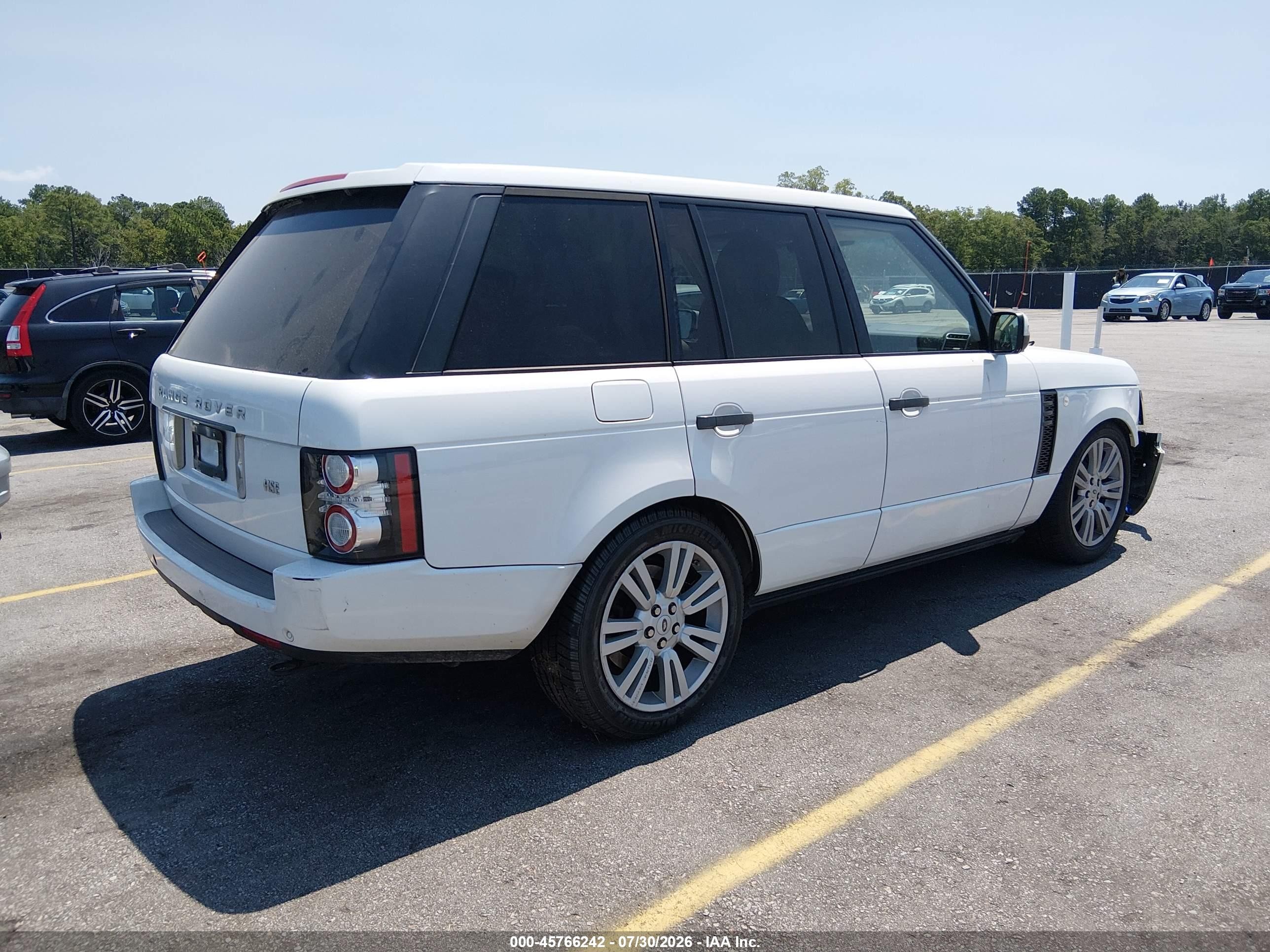 2011 Land Rover Range Rover Hse White vin: SALMF1D45BA333965