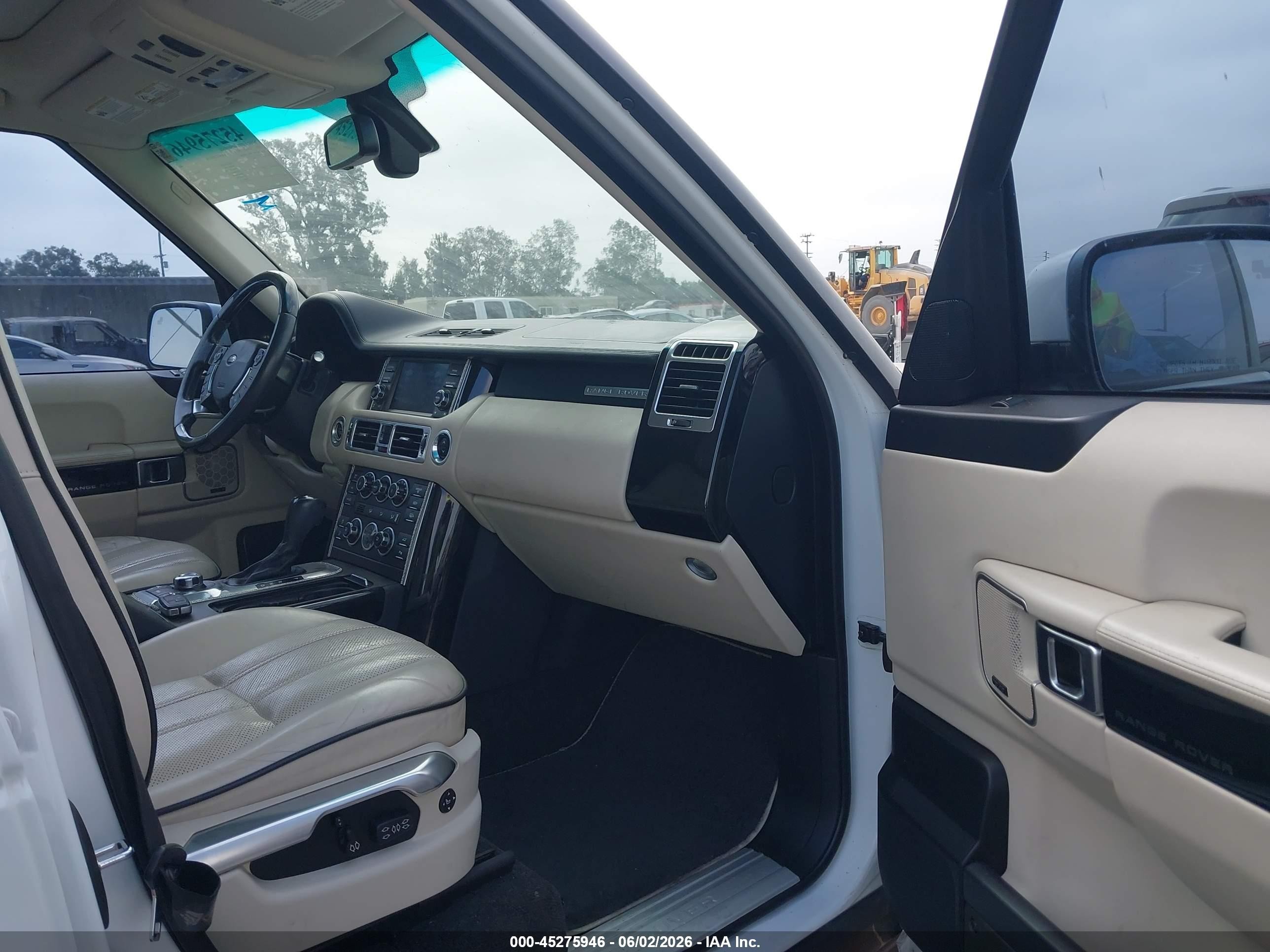 2012 Land Rover Range Rover Hse White vin: SALMF1D46CA383534