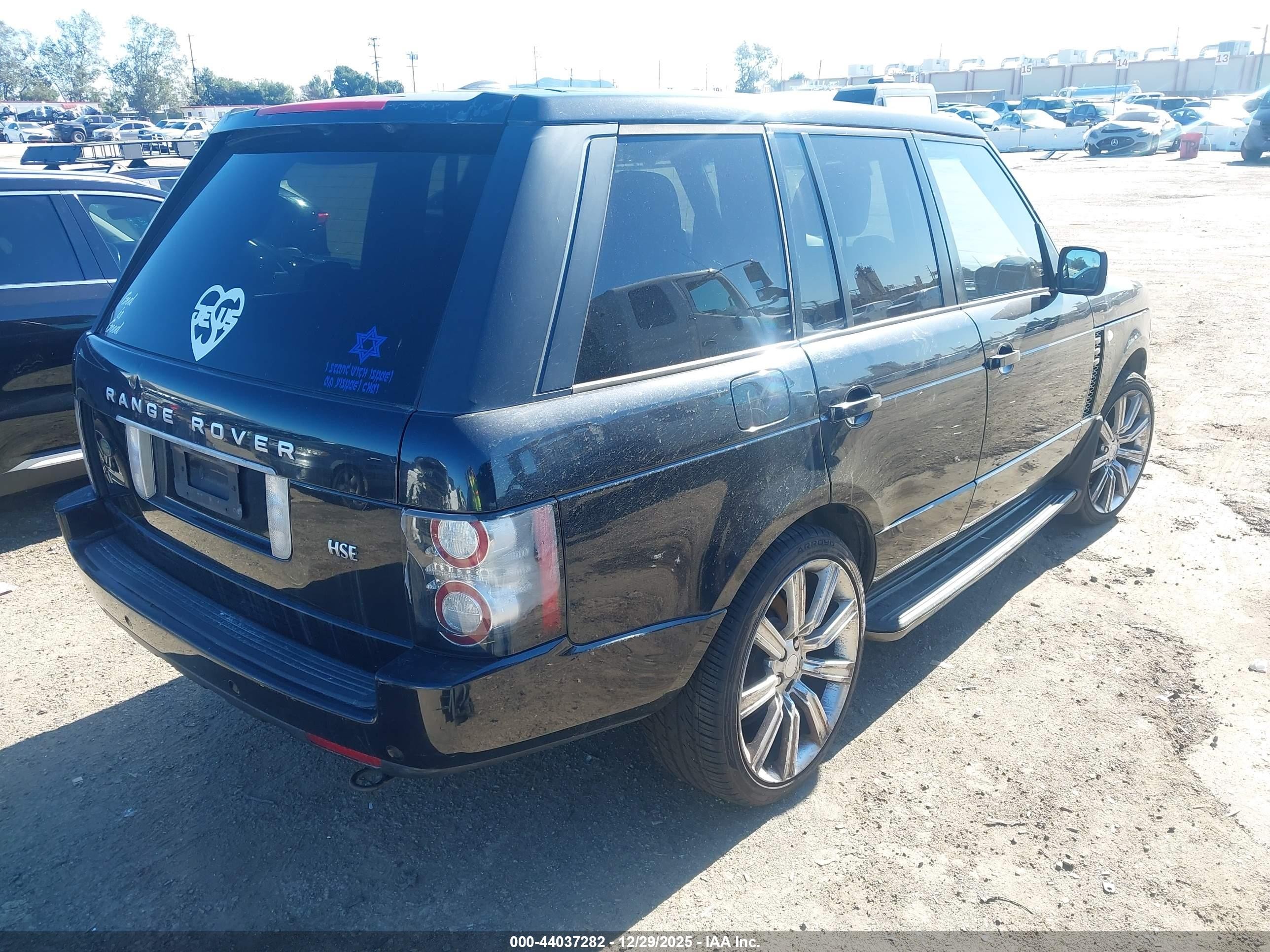2012 Land Rover Range Rover Hse Black vin: SALMF1D47CA367987