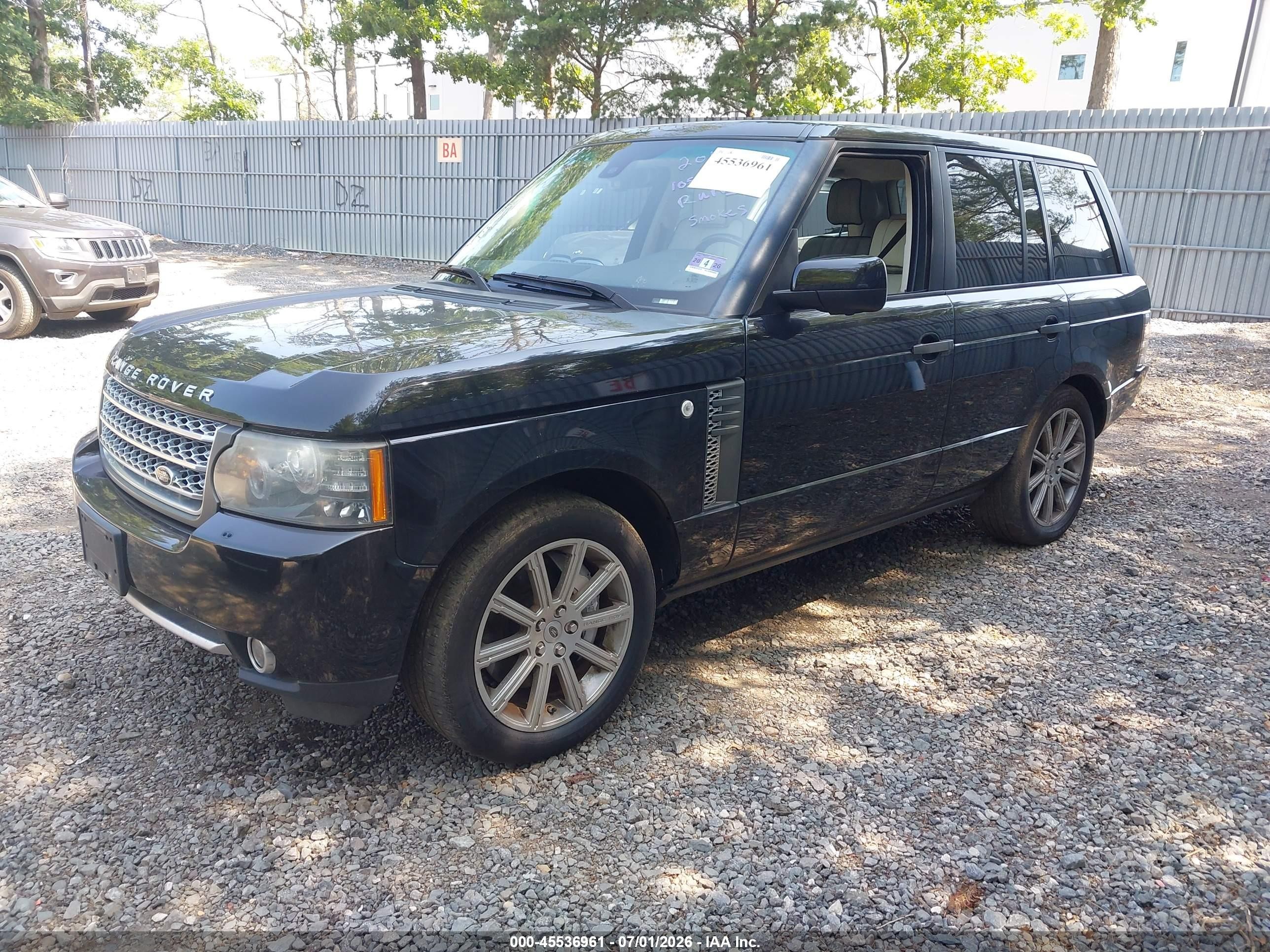 2011 Land Rover Range Rover Supercharged Black vin: SALMF1E41BA332021