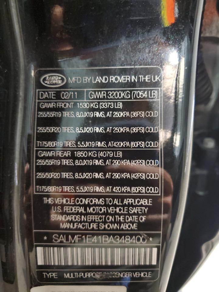 2009 Land Rover Range Rvr Black vin: SALMF1E41BA348400