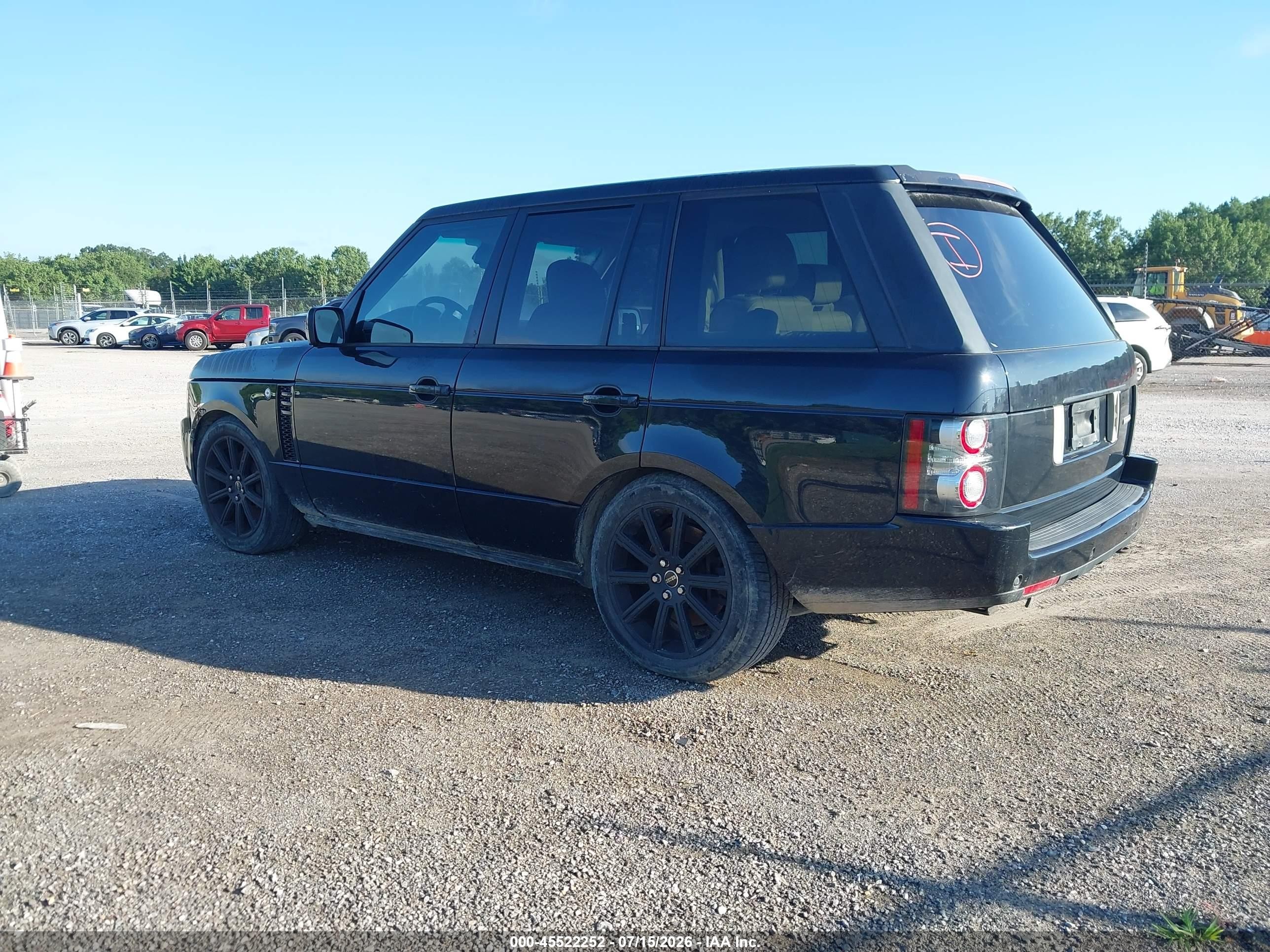 2012 Land Rover Range Rover Supercharged Черный vin: SALMF1E46CA369907