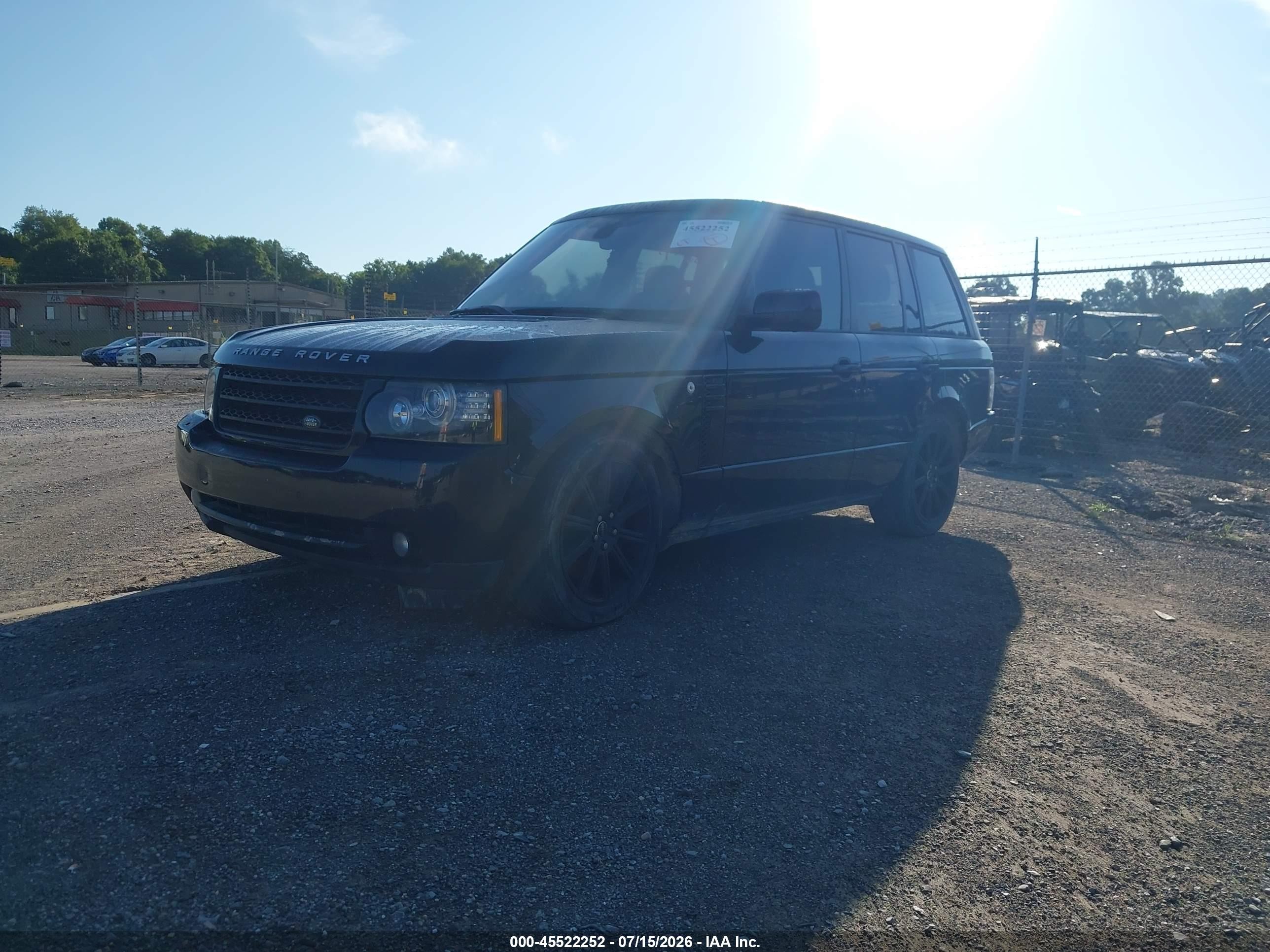 2012 Land Rover Range Rover Supercharged Черный vin: SALMF1E46CA369907