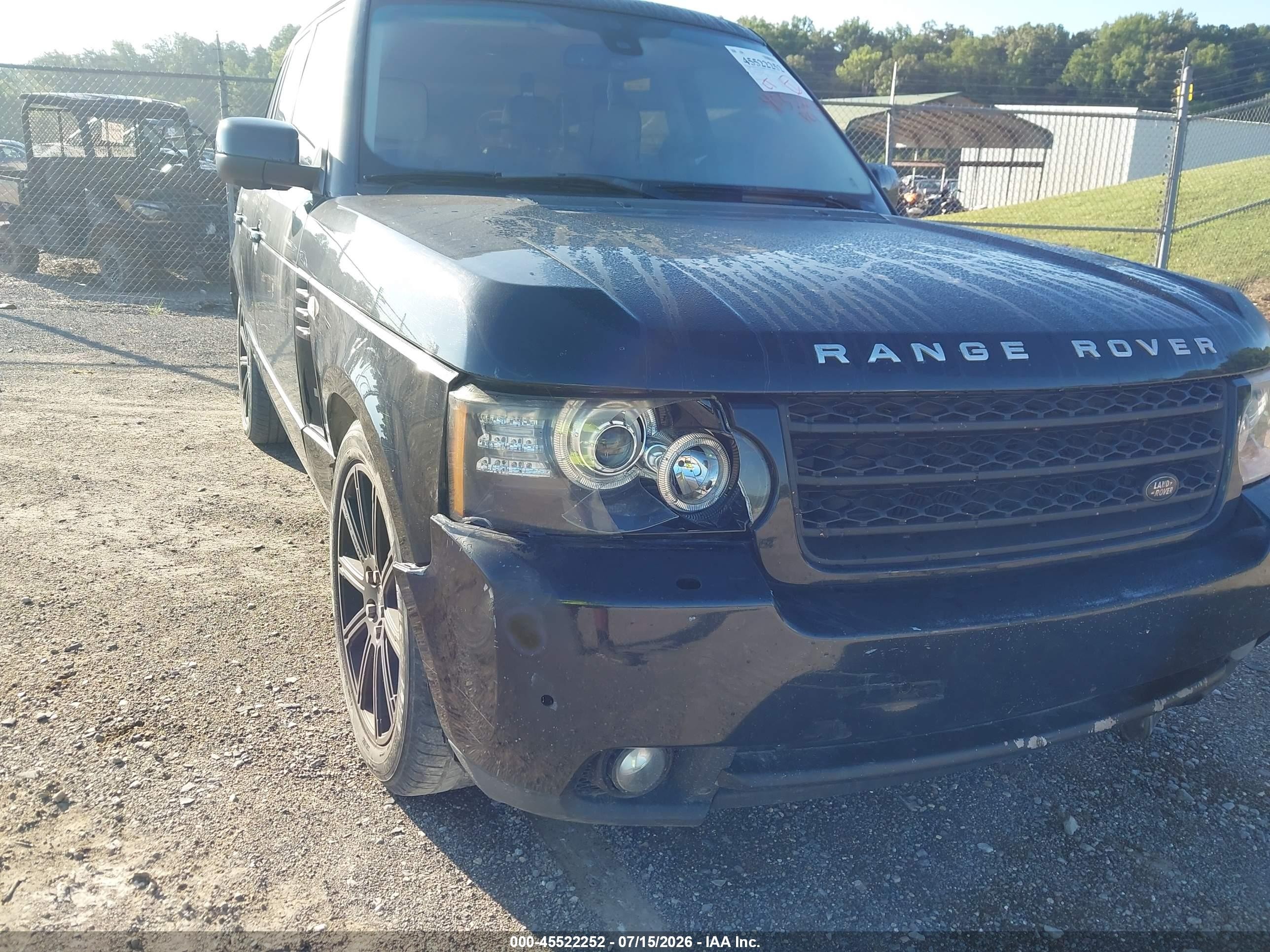 2012 Land Rover Range Rover Supercharged Черный vin: SALMF1E46CA369907