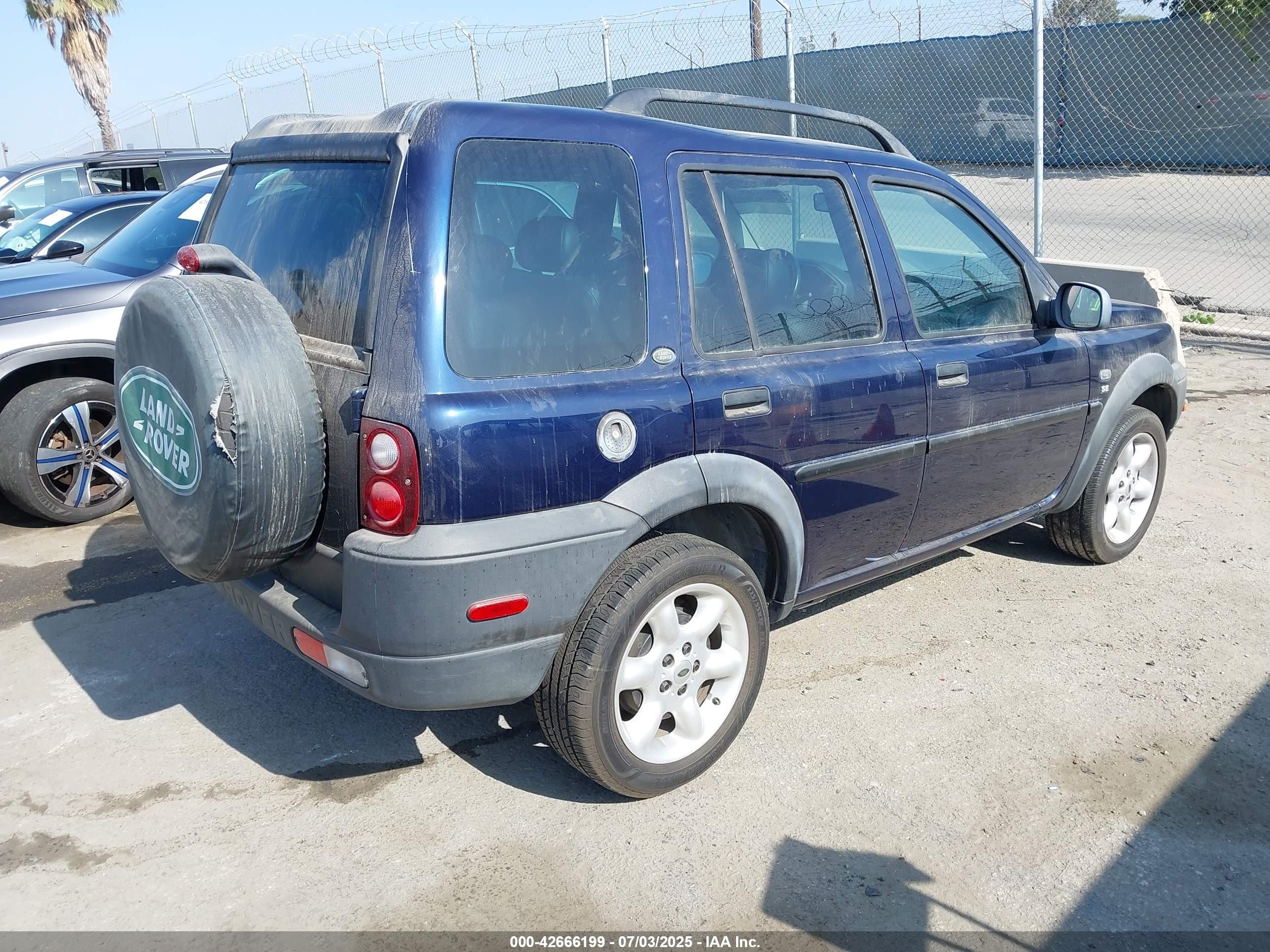 2003 Land Rover Freelander Se Blue vin: SALNY22293A267296
