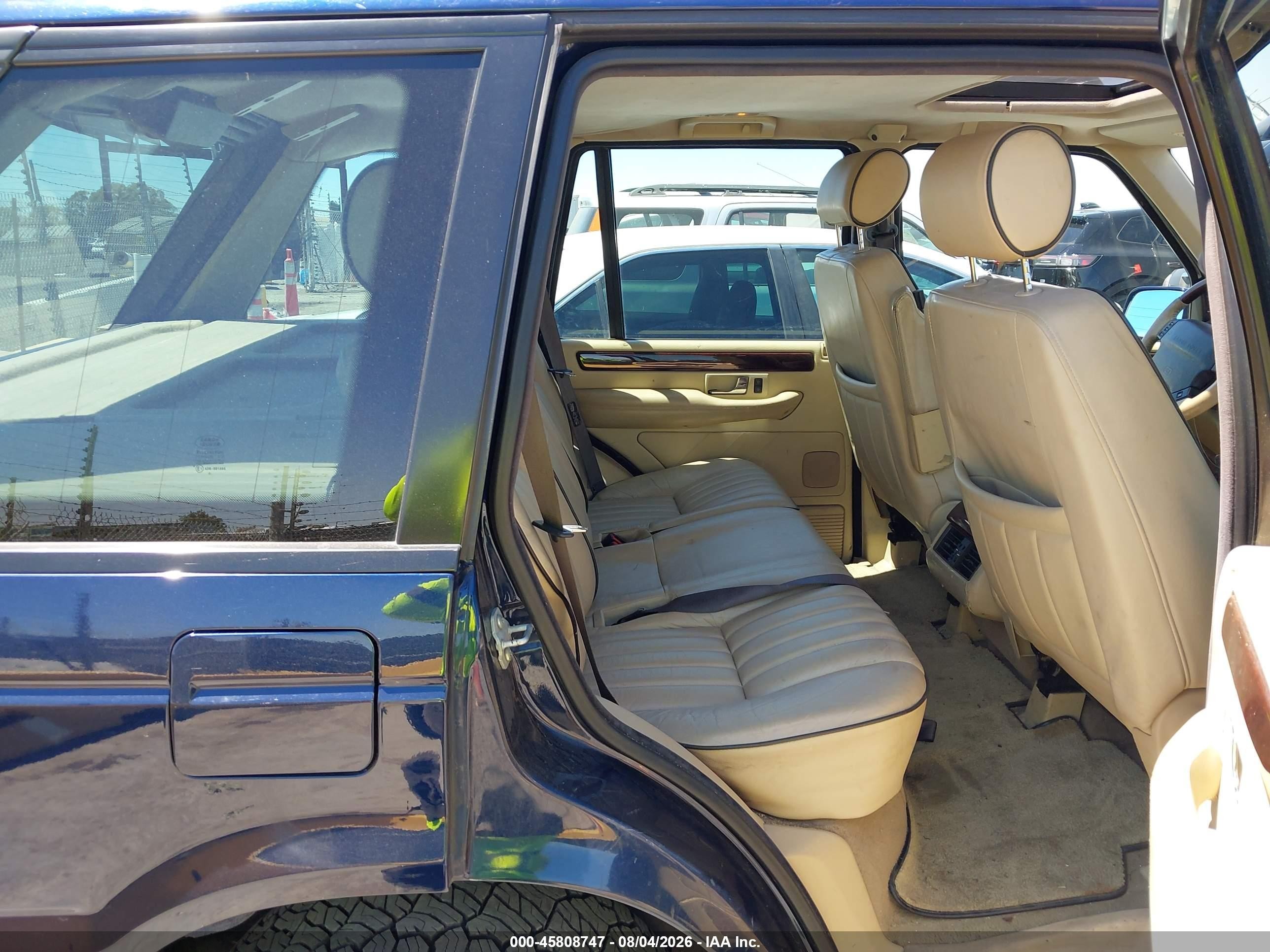 2002 Land Rover Range Rover 4.6 Hse Blue vin: SALPM16432A462688