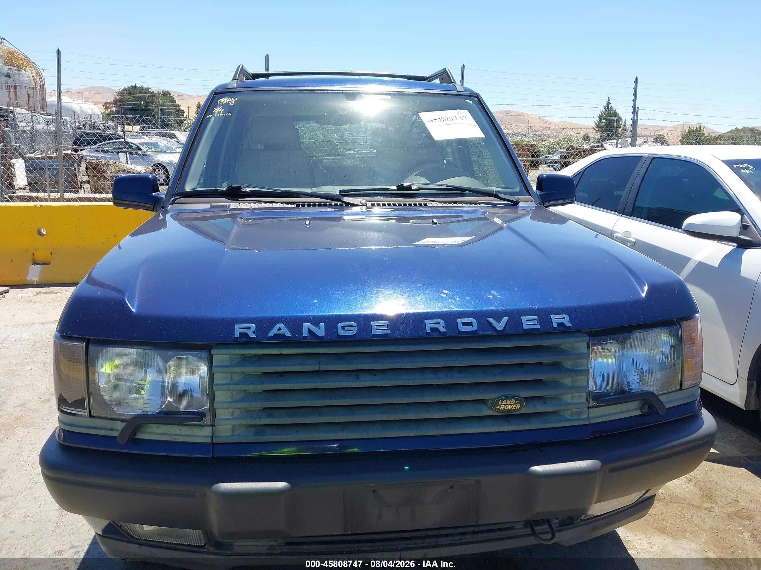 2002 Land Rover Range Rover 4.6 Hse Blue vin: SALPM16432A462688