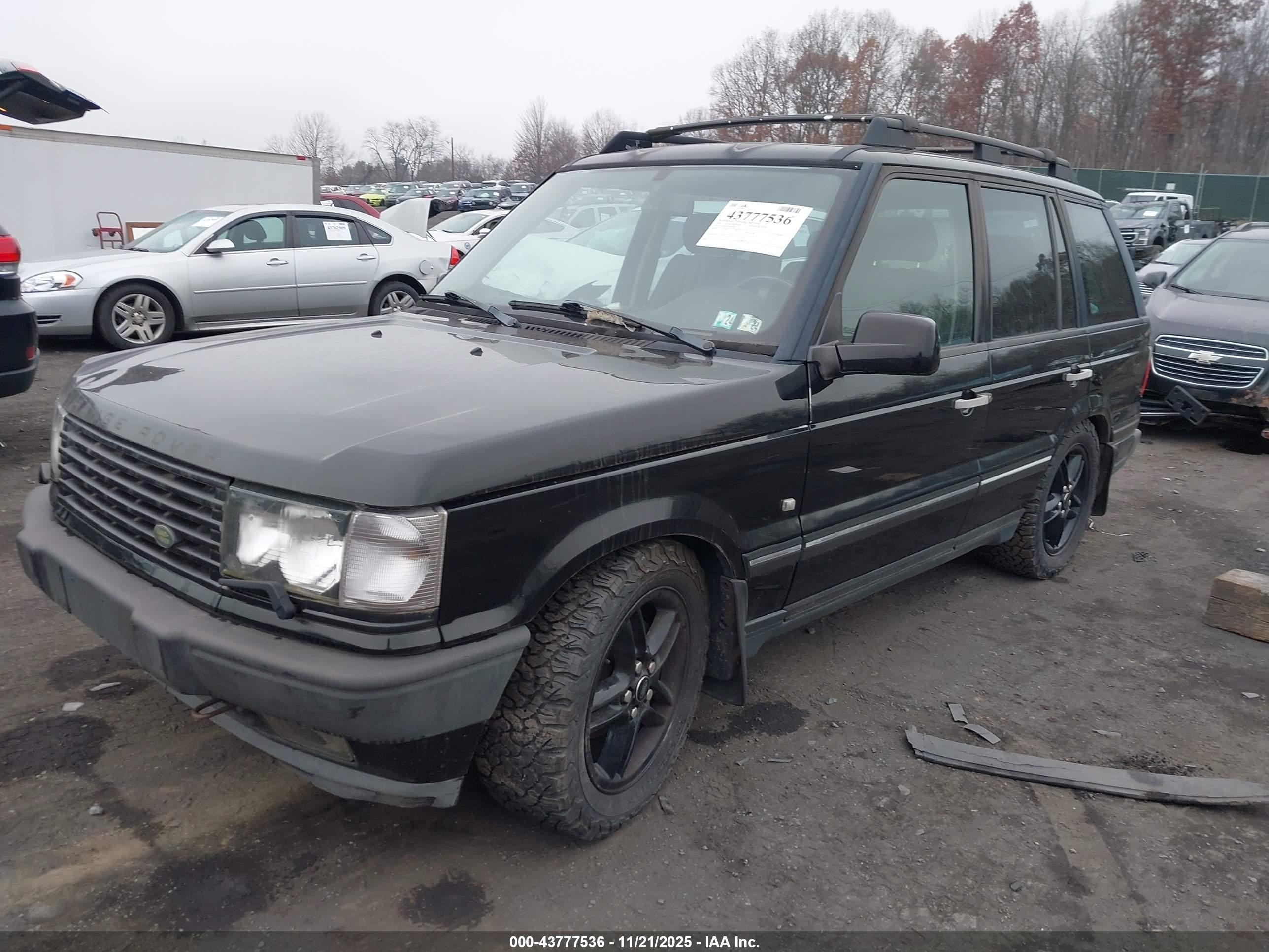 2002 Land Rover Range Rover 4.6 Hse Black vin: SALPM16432A467065