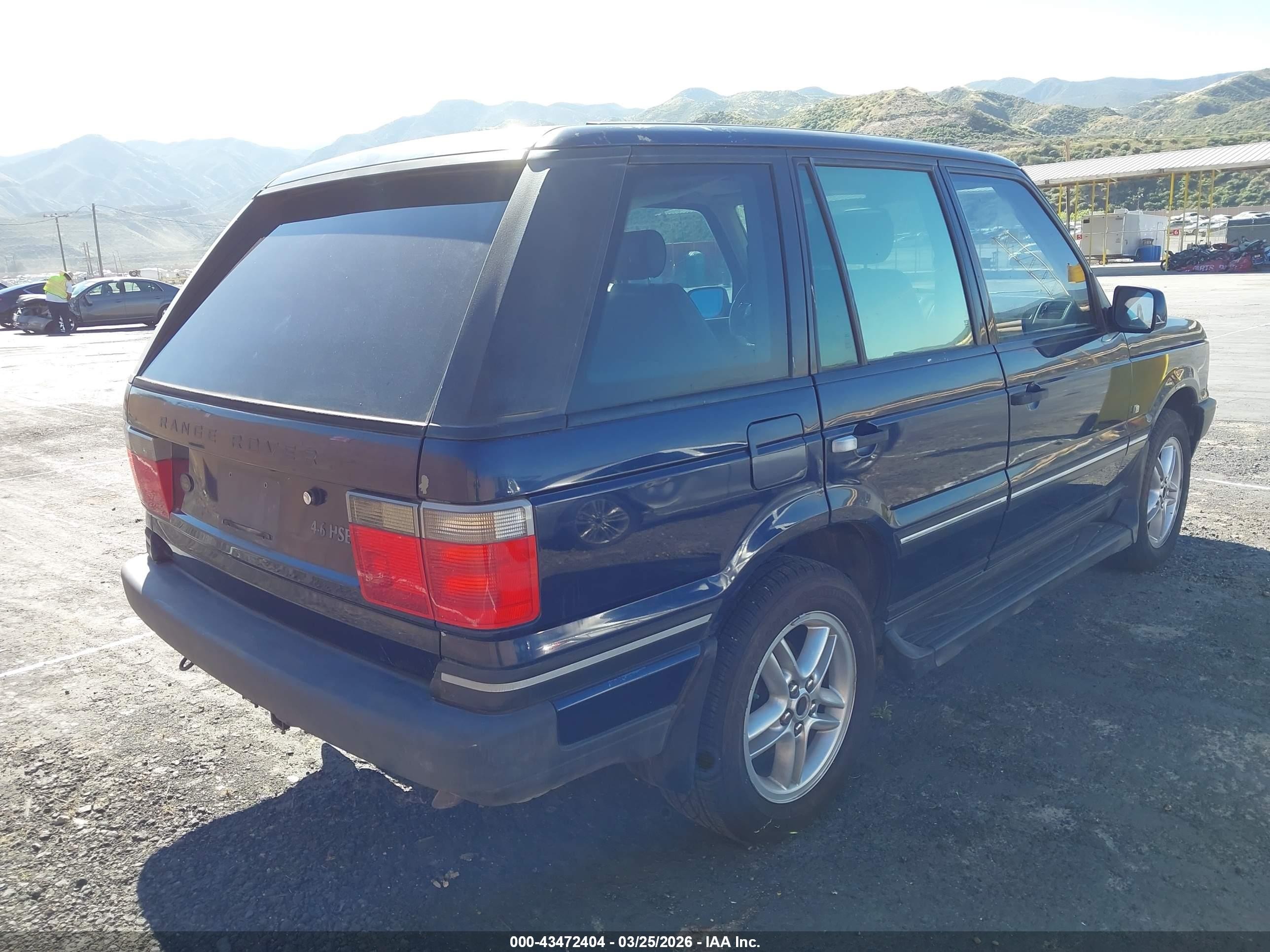 2002 Land Rover Range Rover 4.6 Hse Dark Blue vin: SALPM16482A463917