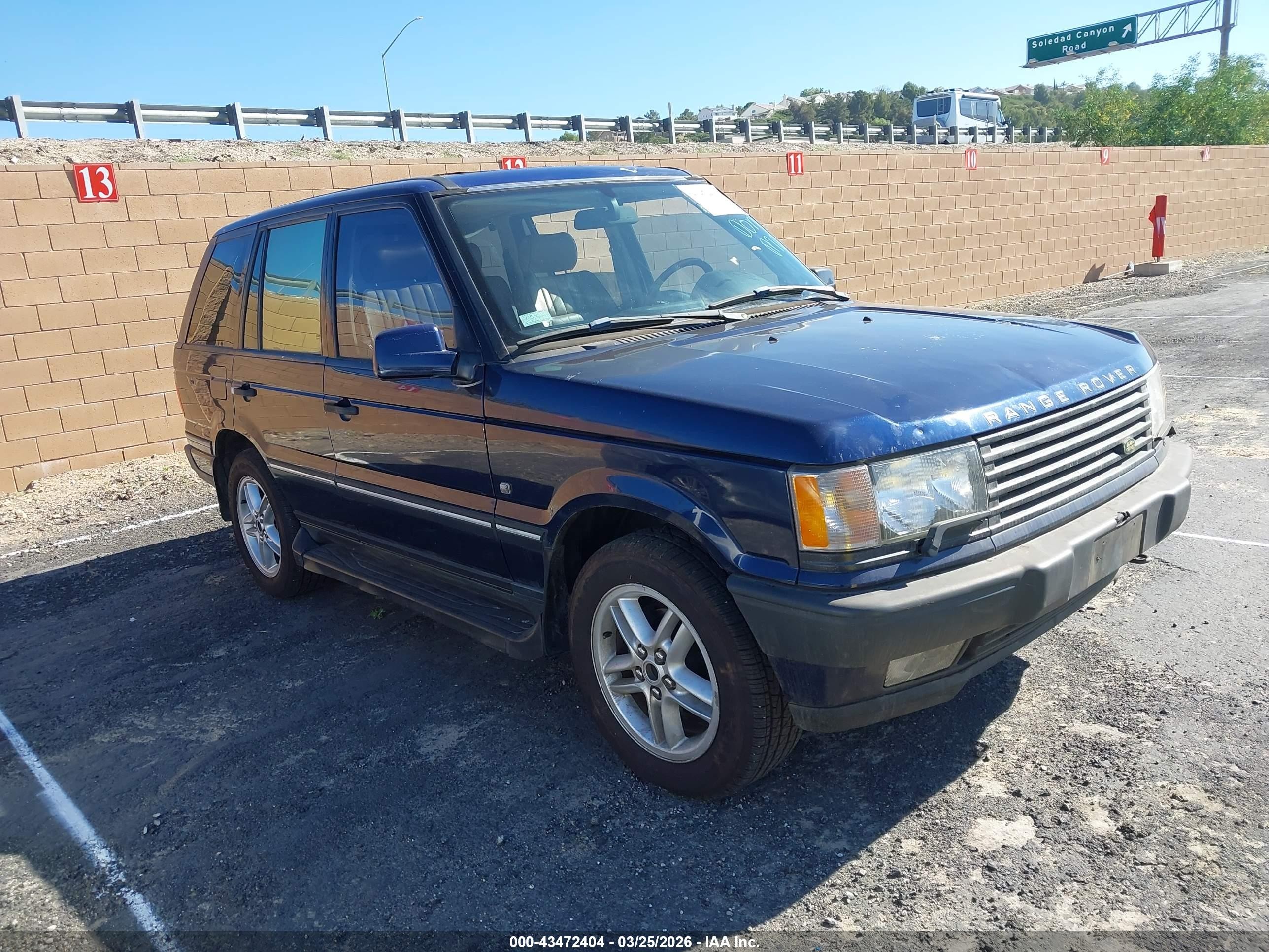 2002 Land Rover Range Rover 4.6 Hse Dark Blue vin: SALPM16482A463917