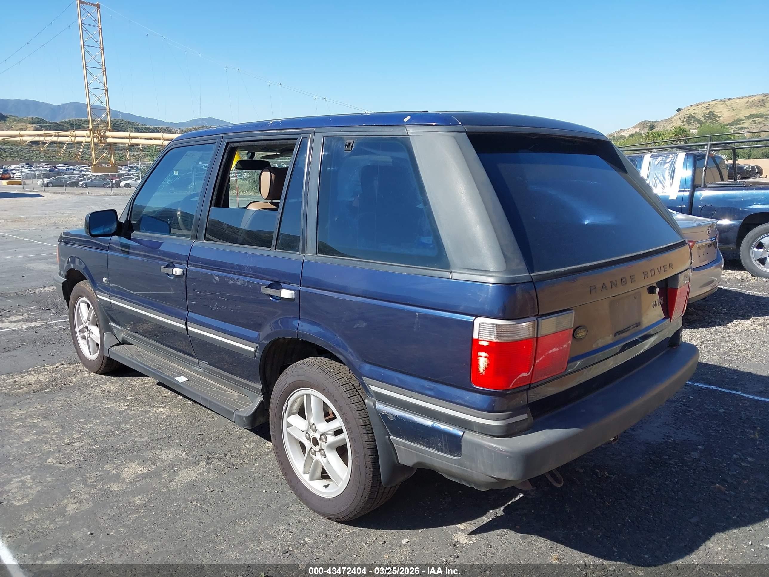 2002 Land Rover Range Rover 4.6 Hse Dark Blue vin: SALPM16482A463917