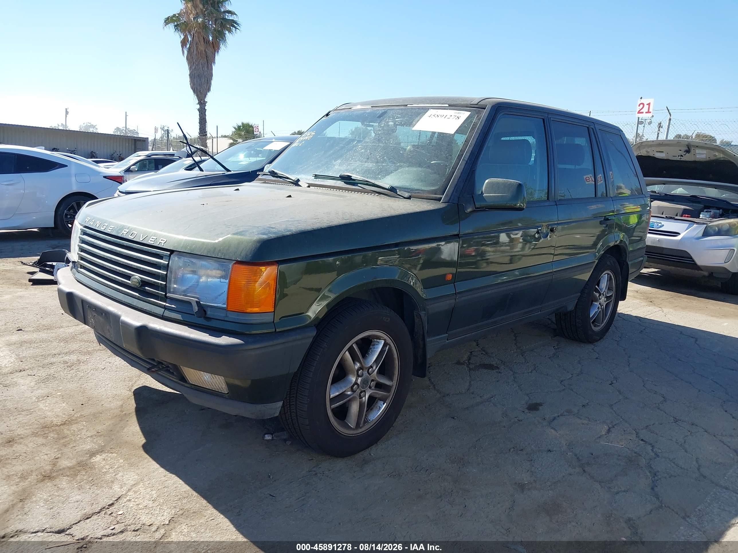 1998 Land Rover Range Rover Se 4.0 Green vin: SALPV1246WA399675