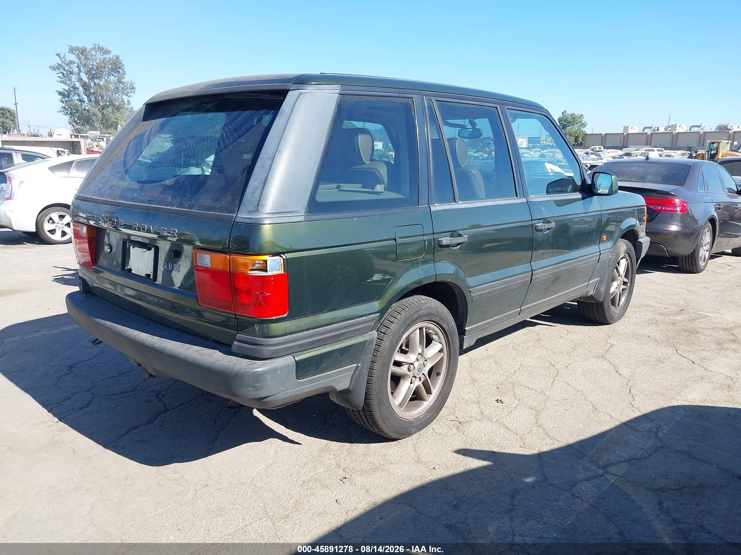 1998 Land Rover Range Rover Se 4.0 Green vin: SALPV1246WA399675