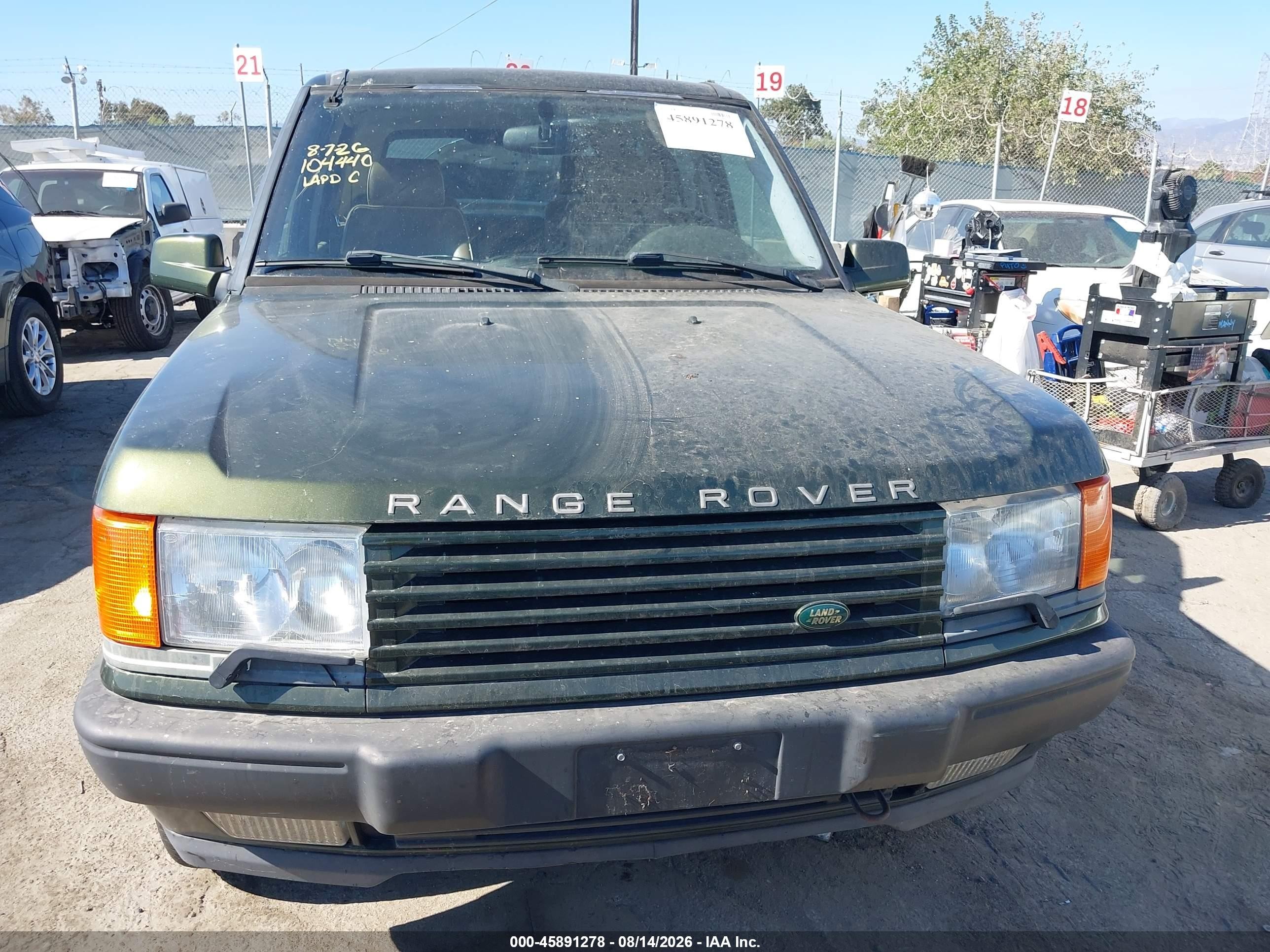 1998 Land Rover Range Rover Se 4.0 Green vin: SALPV1246WA399675