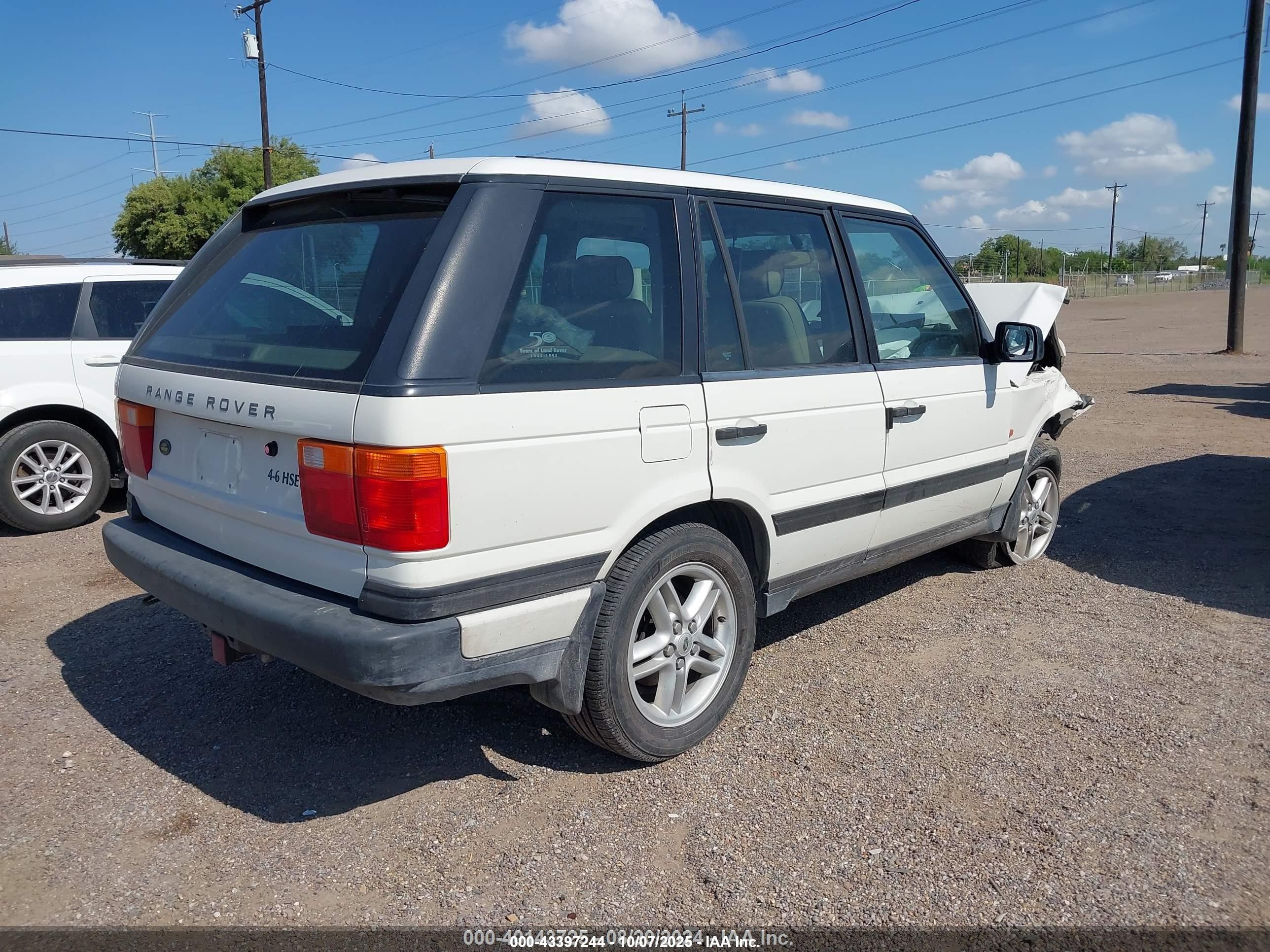 1998 Land Rover Range Rover Hse White vin: SALPV1442WA390856