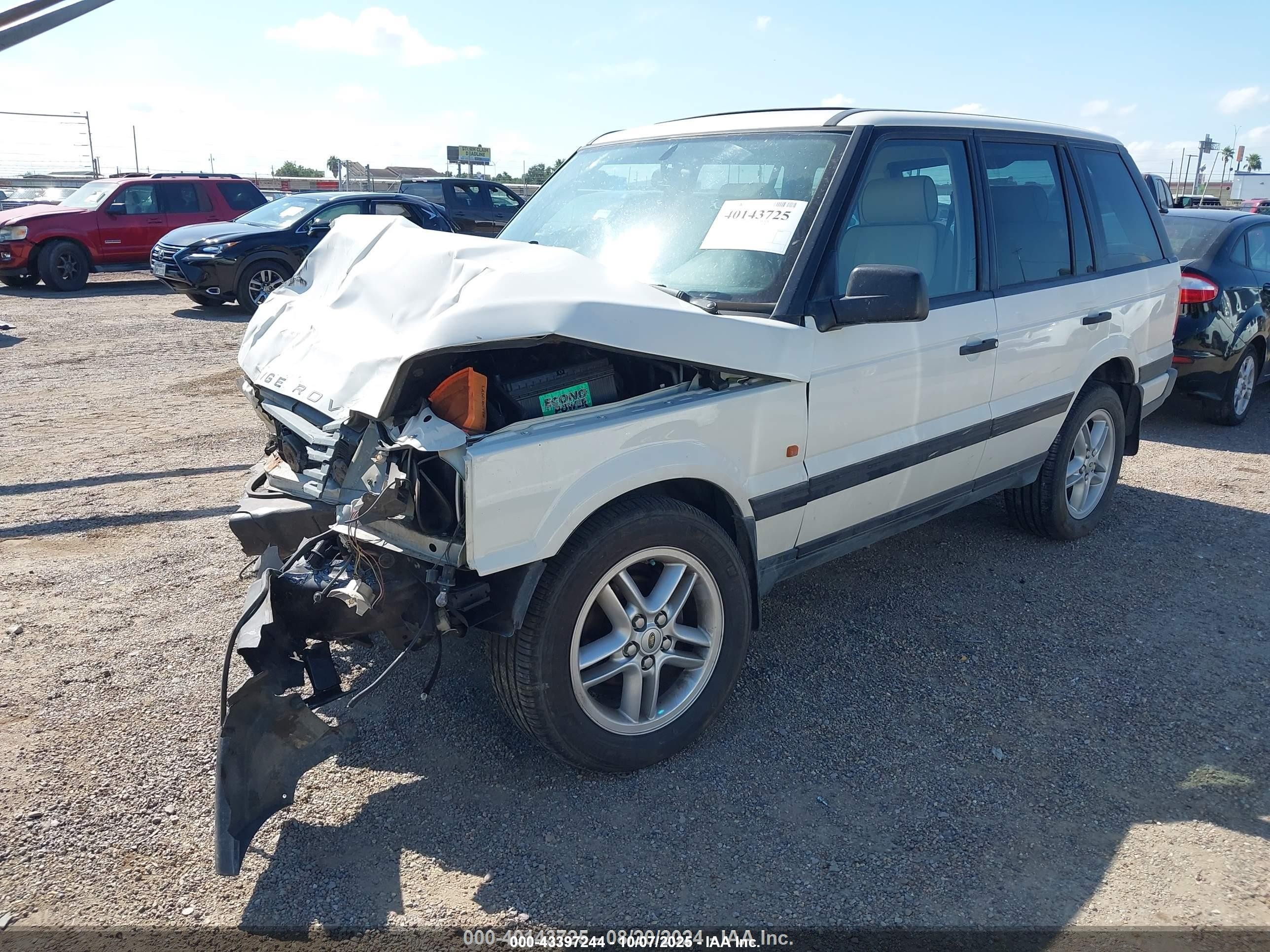 1998 Land Rover Range Rover Hse White vin: SALPV1442WA390856
