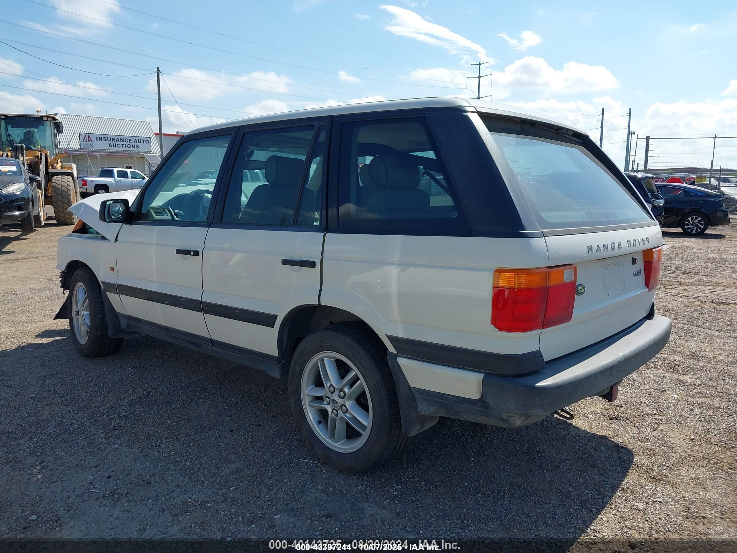 1998 Land Rover Range Rover Hse White vin: SALPV1442WA390856