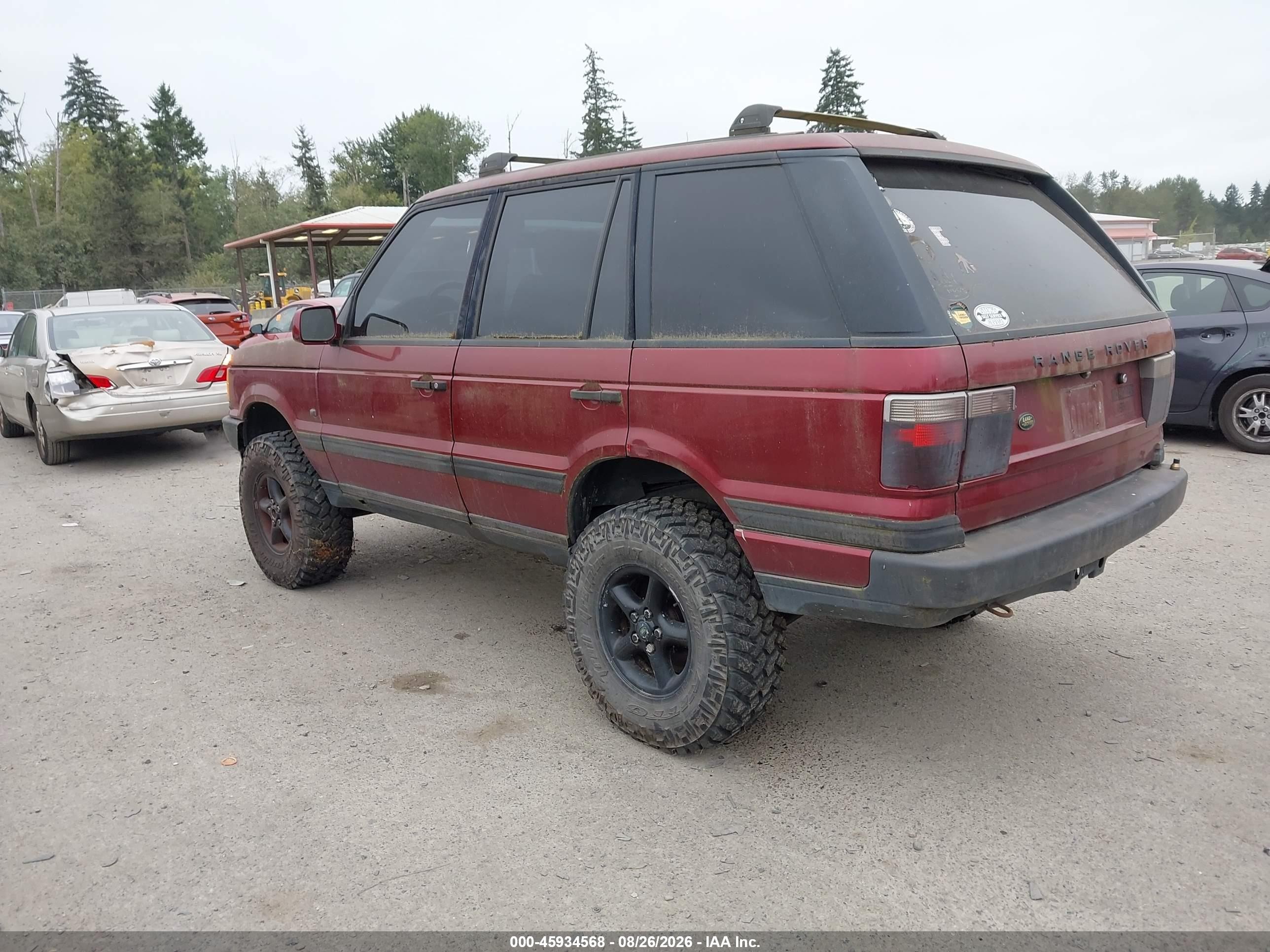 2000 Land Rover Range Rover 4.0 Se Red vin: SALPV1547YA432648