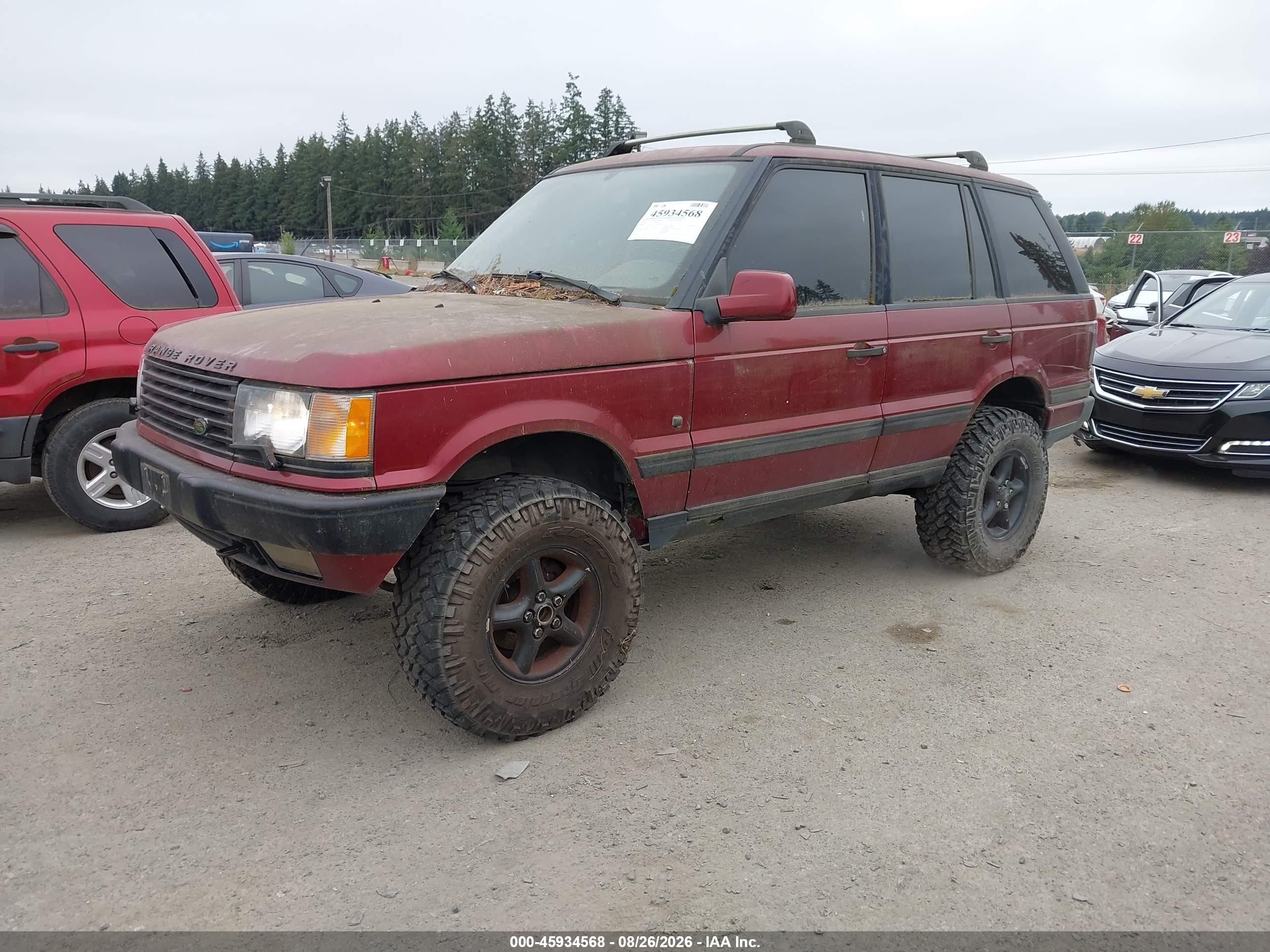 2000 Land Rover Range Rover 4.0 Se Red vin: SALPV1547YA432648