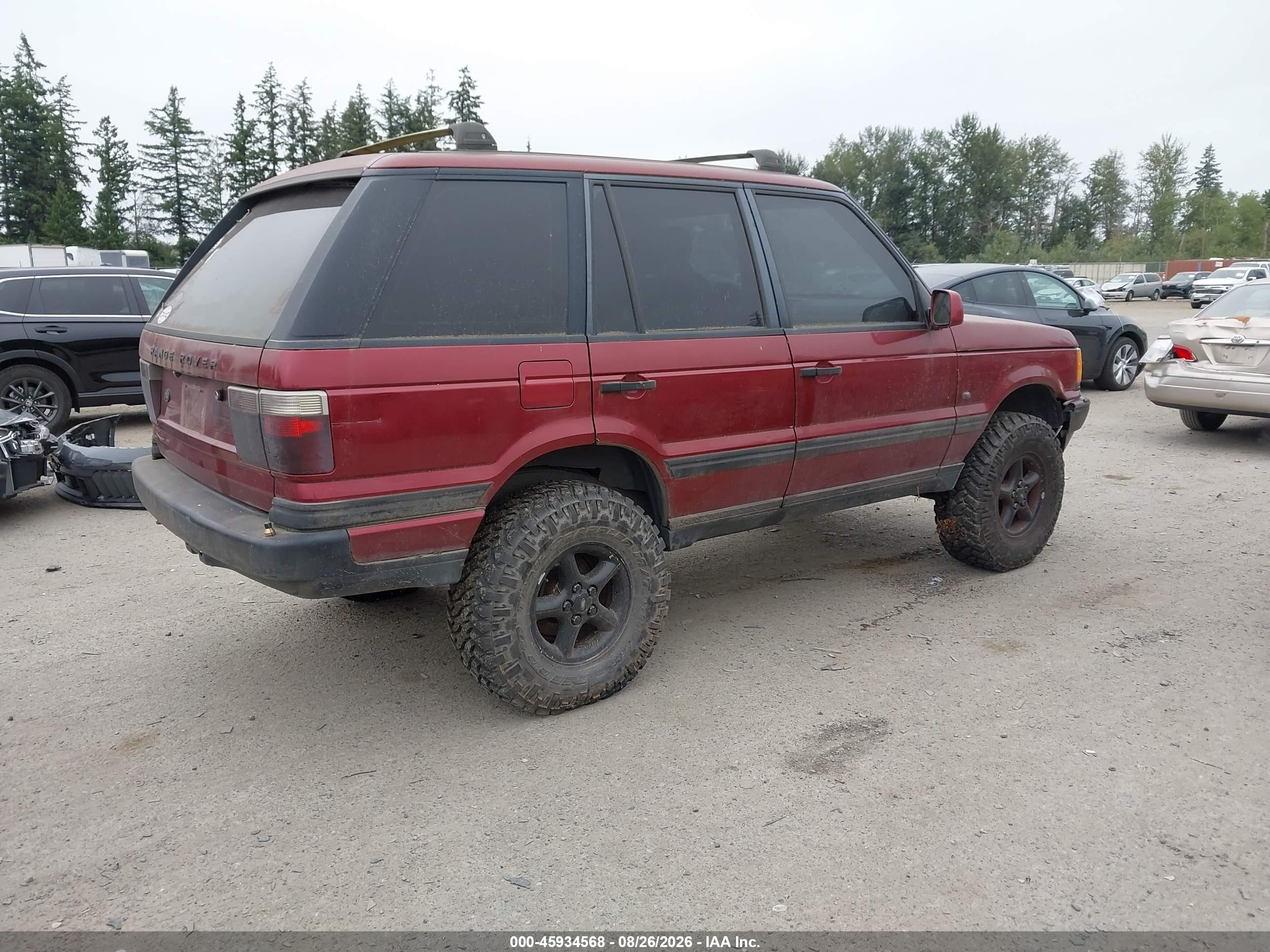 2000 Land Rover Range Rover 4.0 Se Red vin: SALPV1547YA432648
