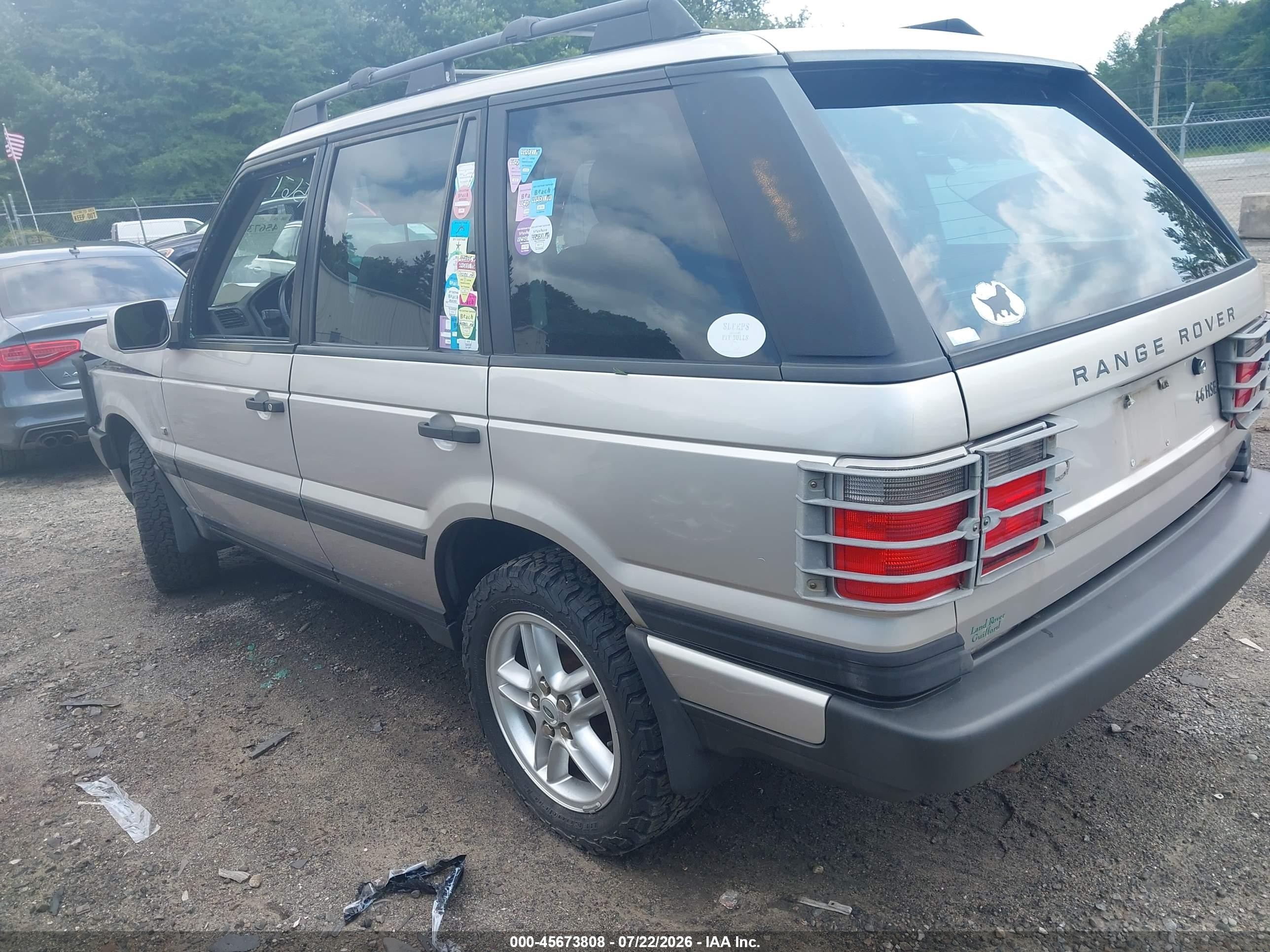 2000 Land Rover Range Rover 4.6 Hse Gold vin: SALPV1641YA431817