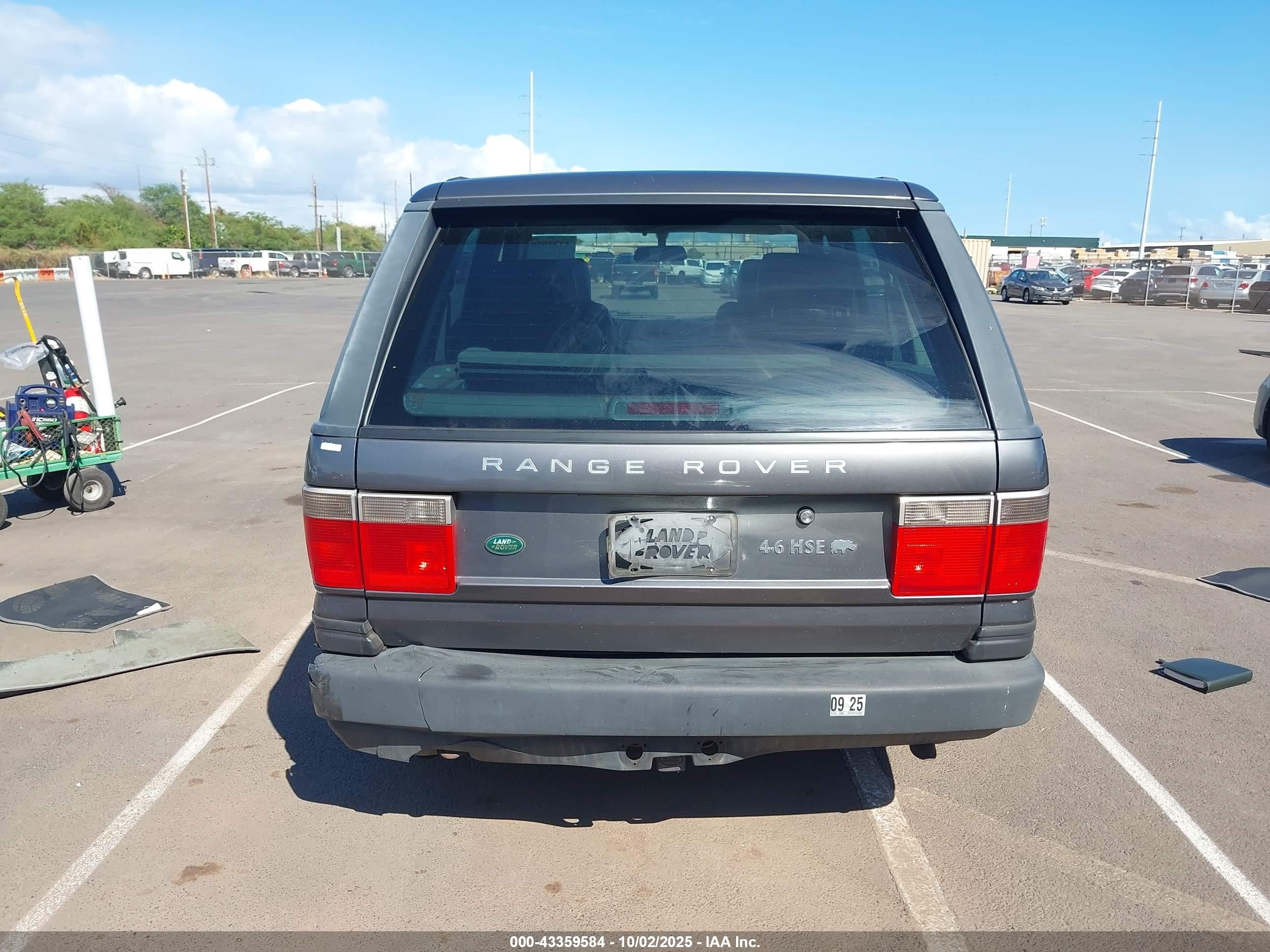 2000 Land Rover Range Rover 4.6 Hse Gray vin: SALPV1642YA441000