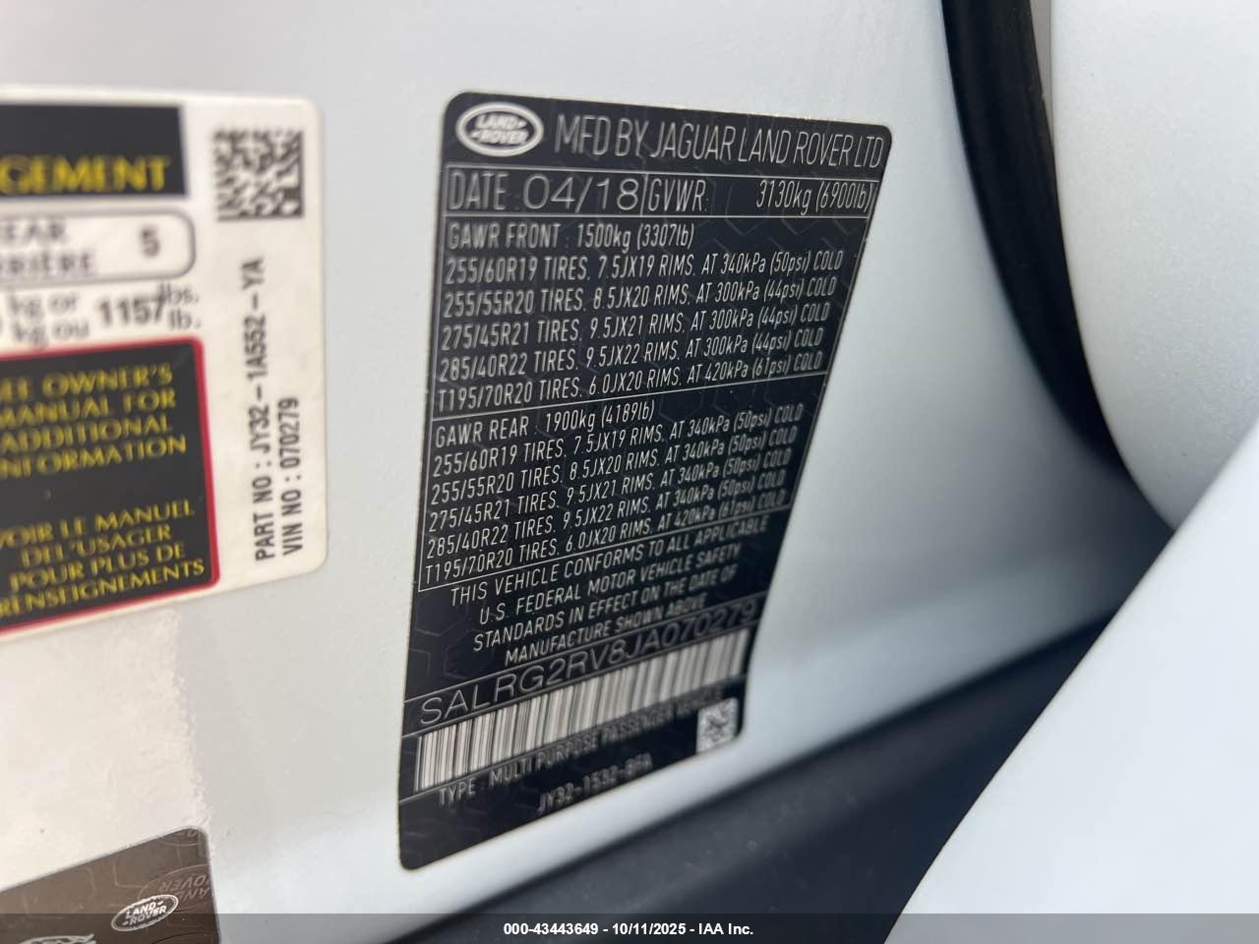 2018 Land Rover Discovery Se White vin: SALRG2RV8JA070279