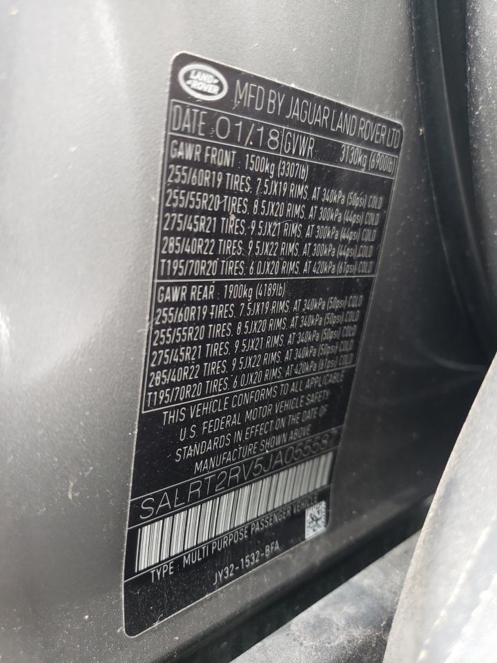 2018 Land Rover Discovery Hse Luxury Gray vin: SALRT2RV5JA055587
