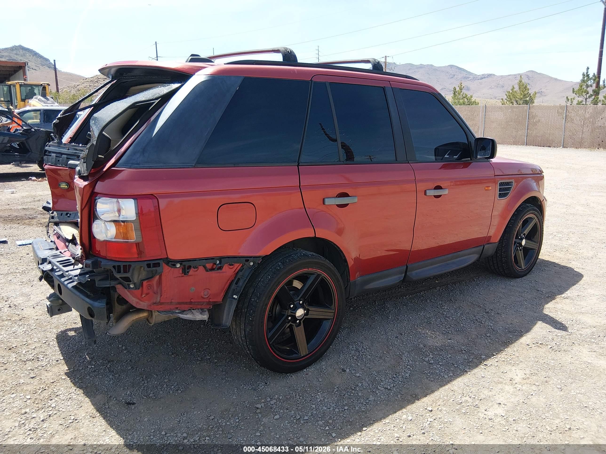2007 Land Rover Range Rover Sport Hse Красный vin: SALSF25437A108303